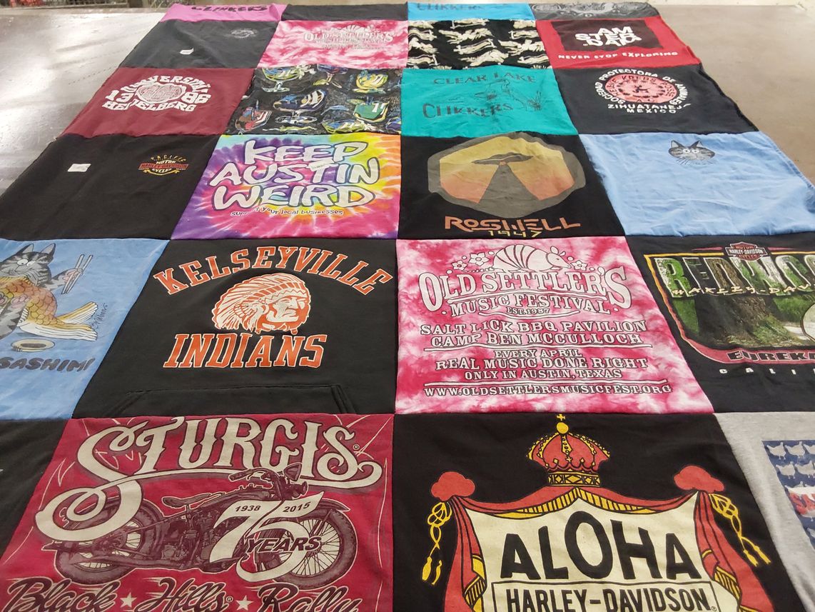T-shirt quilt from kelseyville high school by Erica from TX