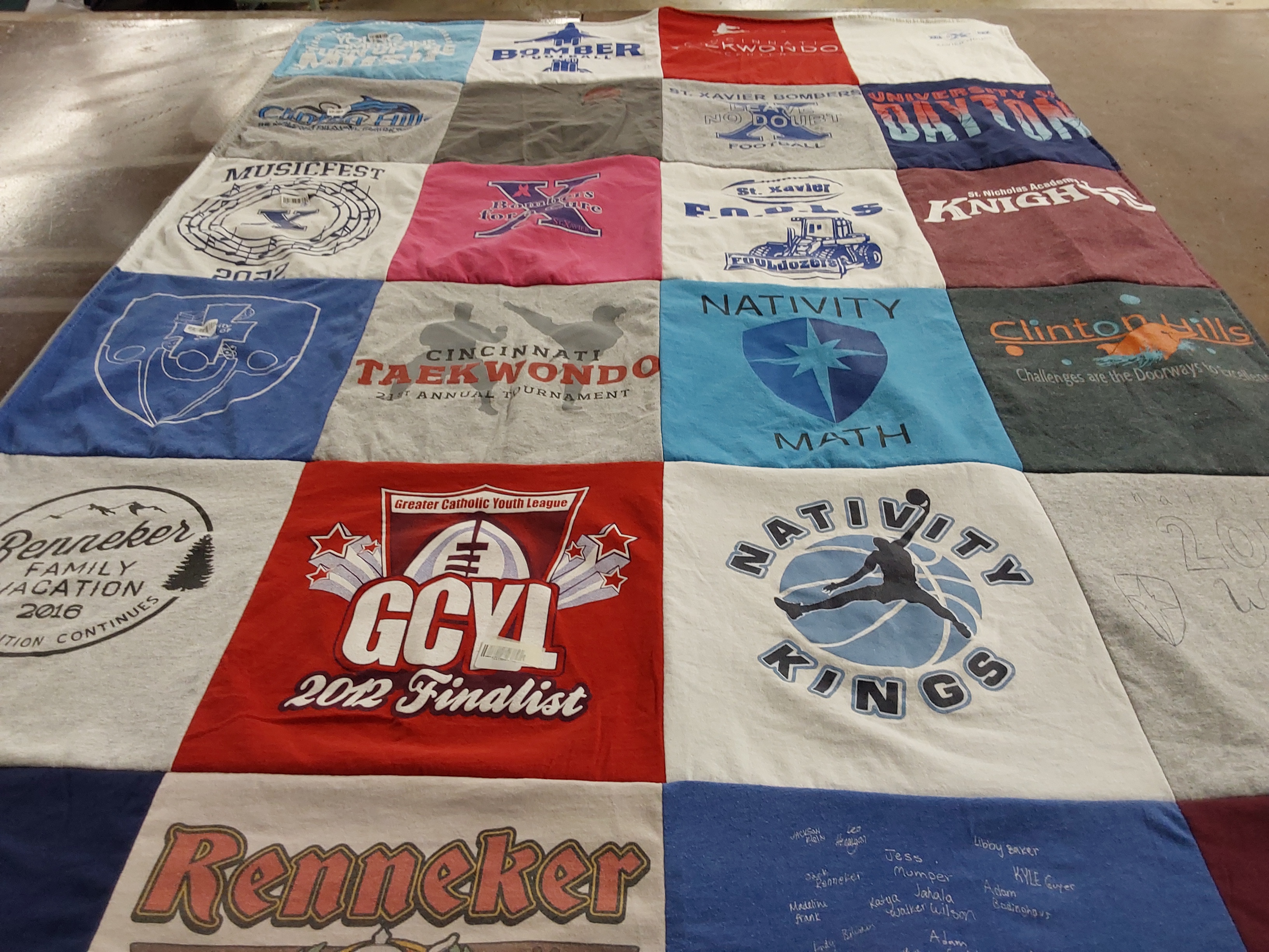 T-shirt quilt featuring nativity kings by Patricia from OH