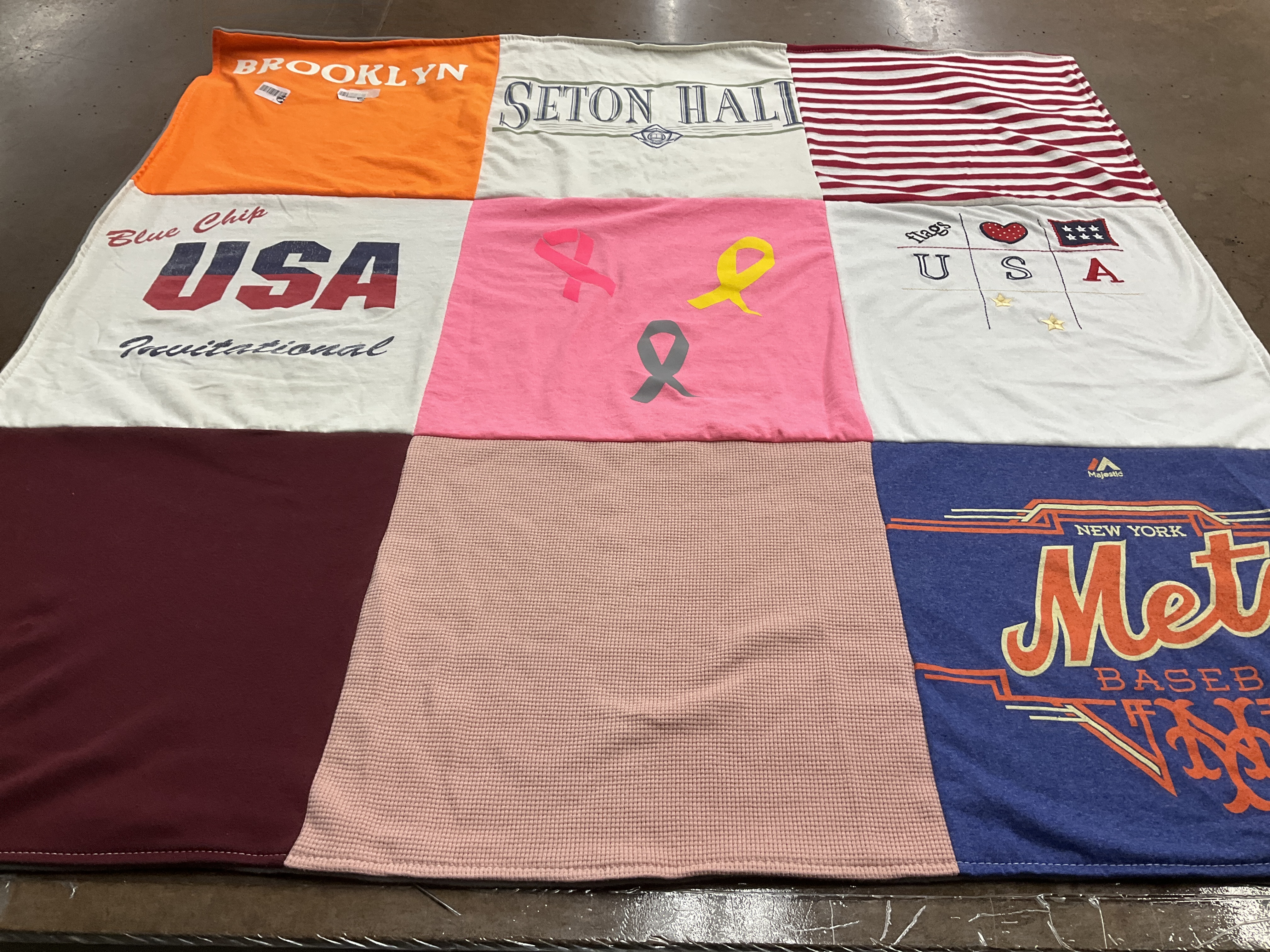 T-shirt quilt featuring new york mets by Dawn from PA