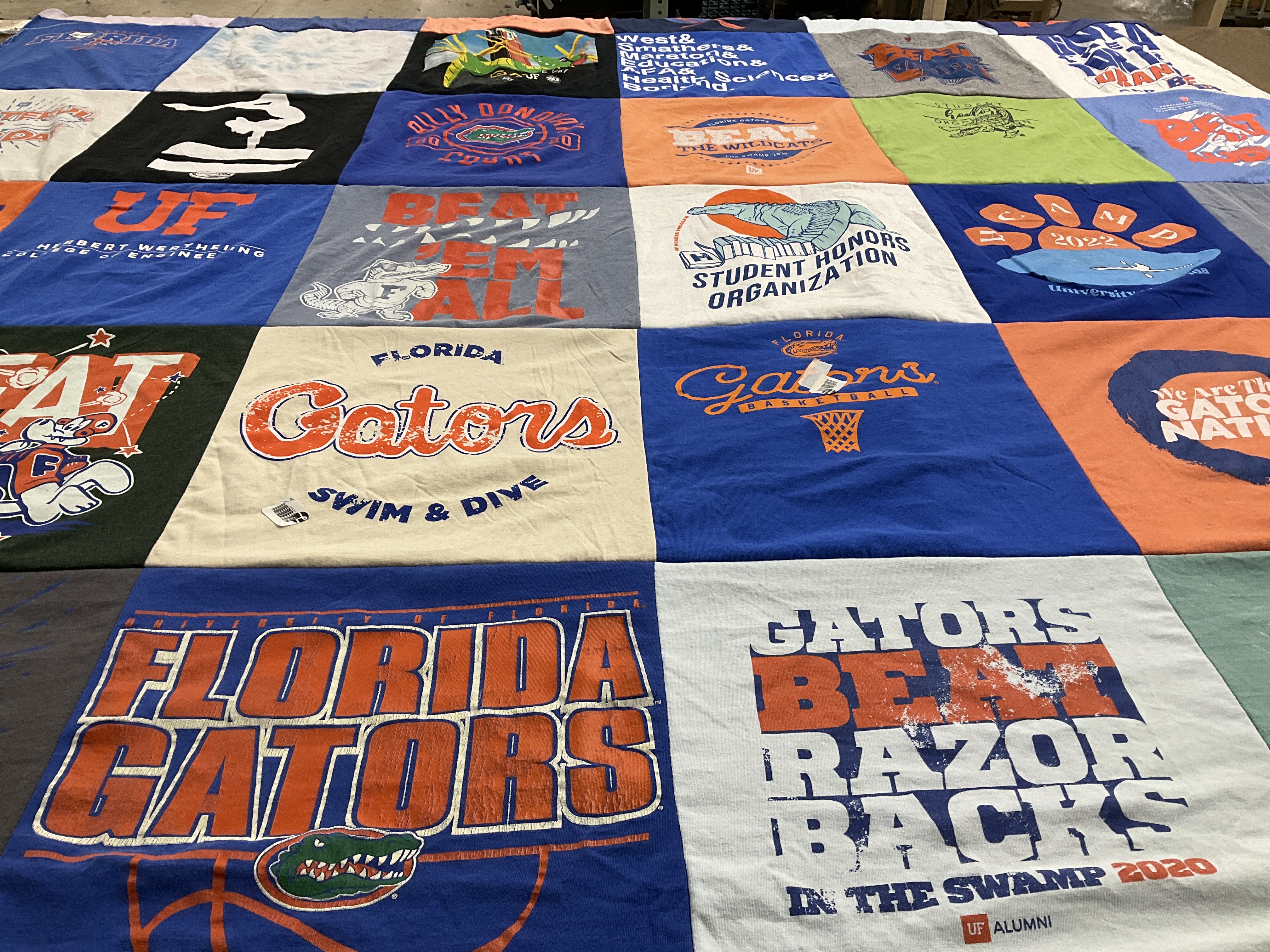 T-shirt quilt featuring florida gators basketball, florida gators swim by Ally from FL