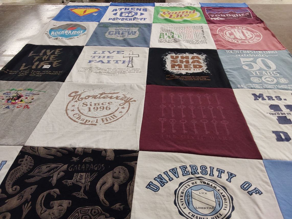 T-shirt quilt from university of north carolina chapel hill by Teresa from NC