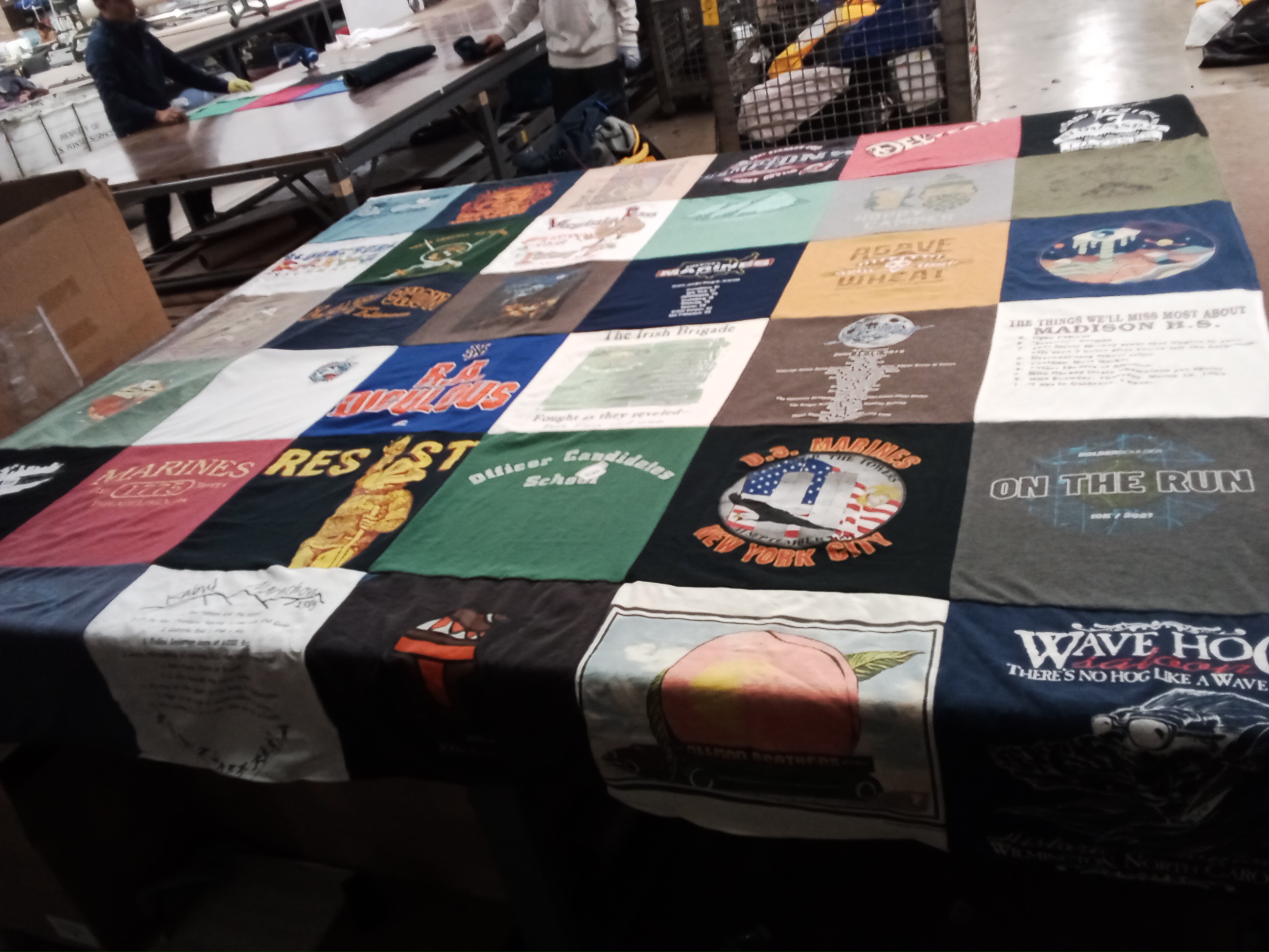 T-shirt quilt featuring u.s. marines by Dan from CO