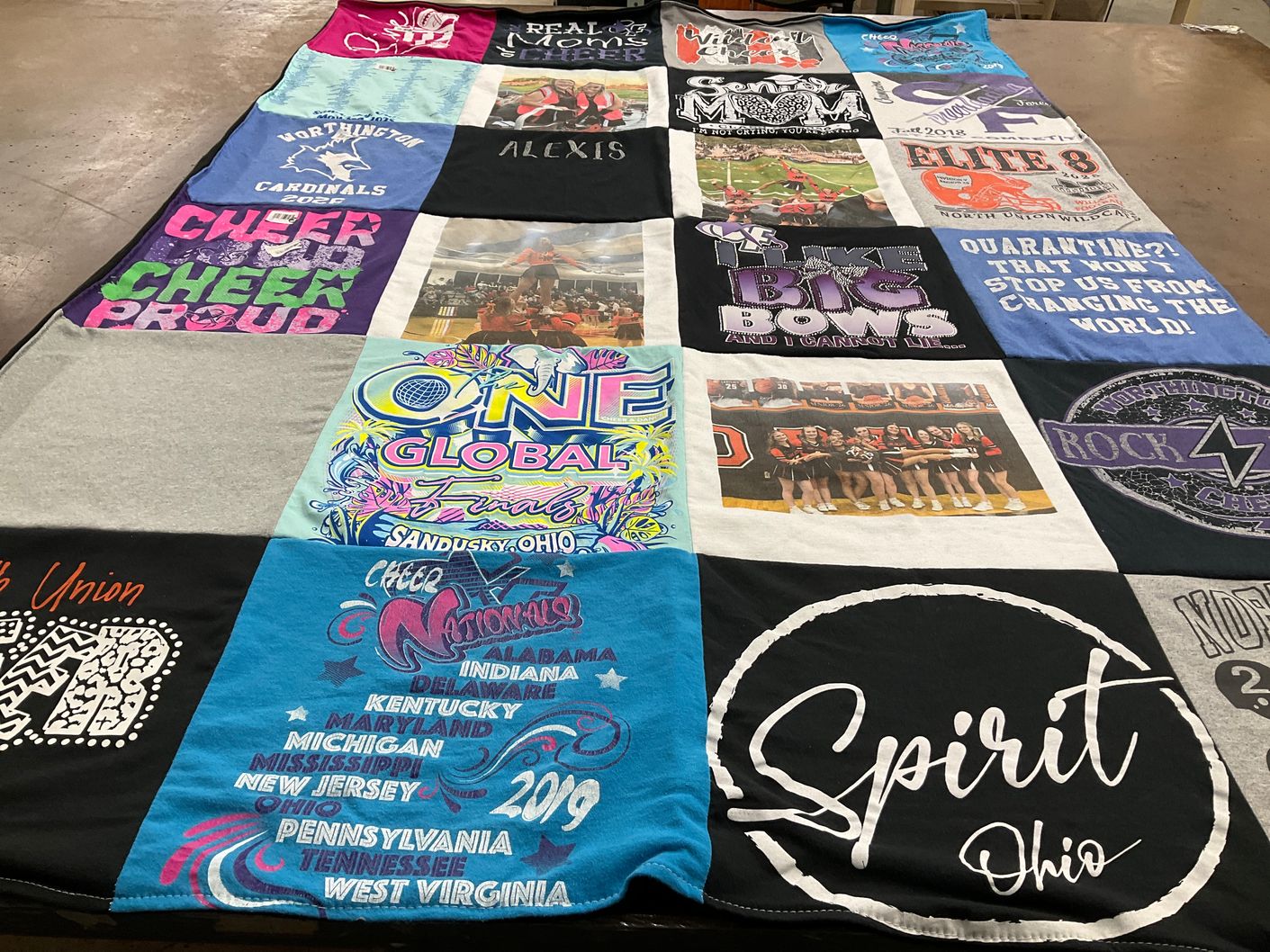 T-shirt quilt from worthington christian high school by Sonja from OH