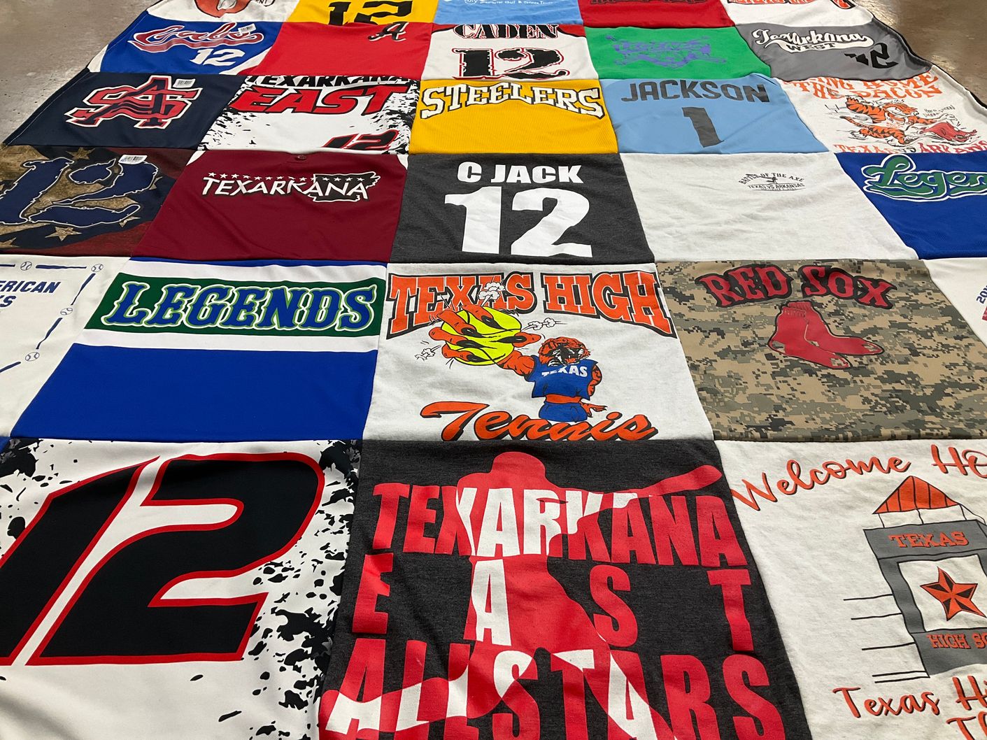 T-shirt quilt featuring texarkana east allstars by Kimberly from AR