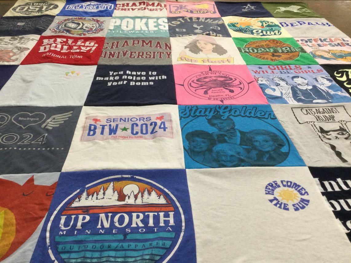 T-shirt quilt from chapman university by Susan from TX