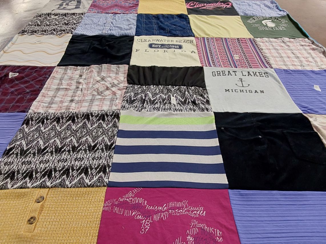 T-shirt quilt from michigan state university by Samantha from MI