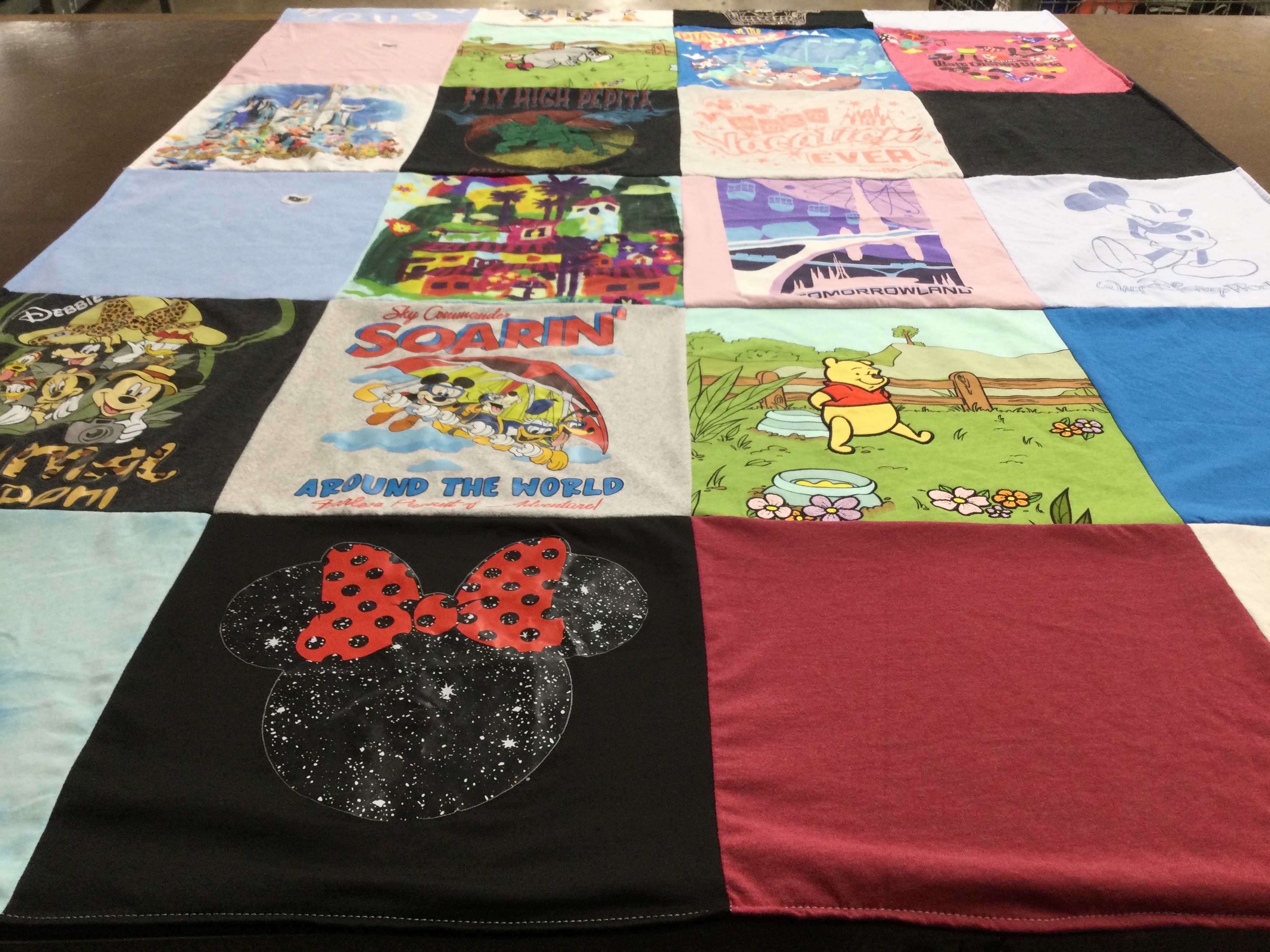 T-shirt quilt with disney, animation themes by Deborah  from NY