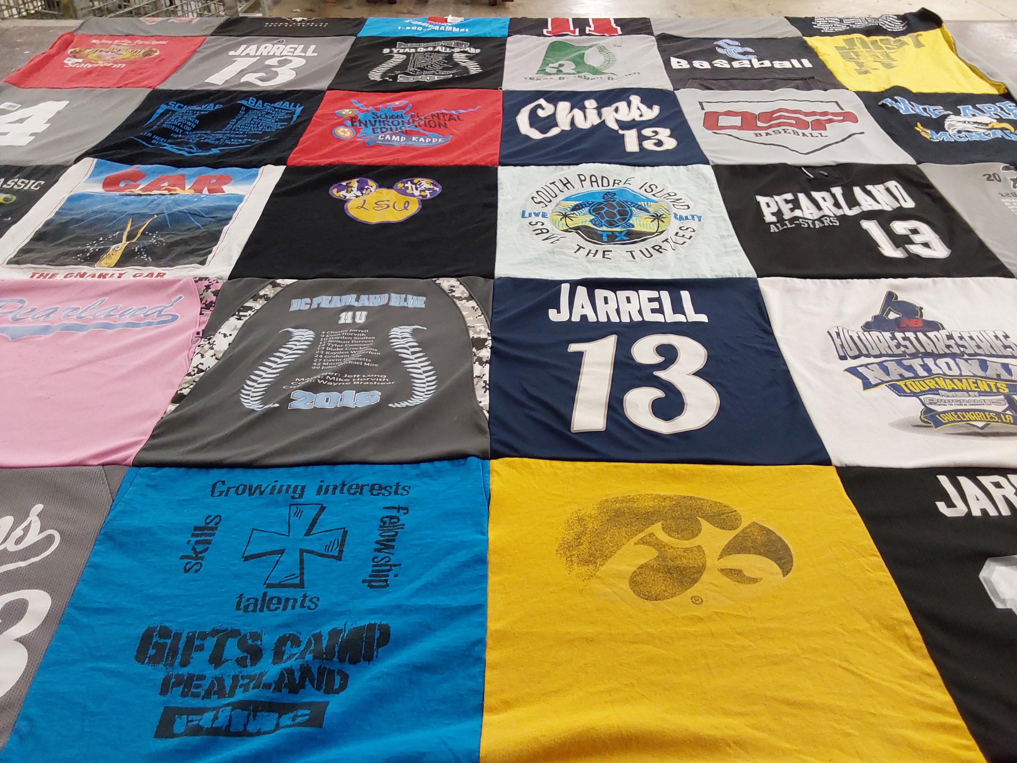 T-shirt quilt featuring pearland all-stars, dc pearland elite by Ashley from TX