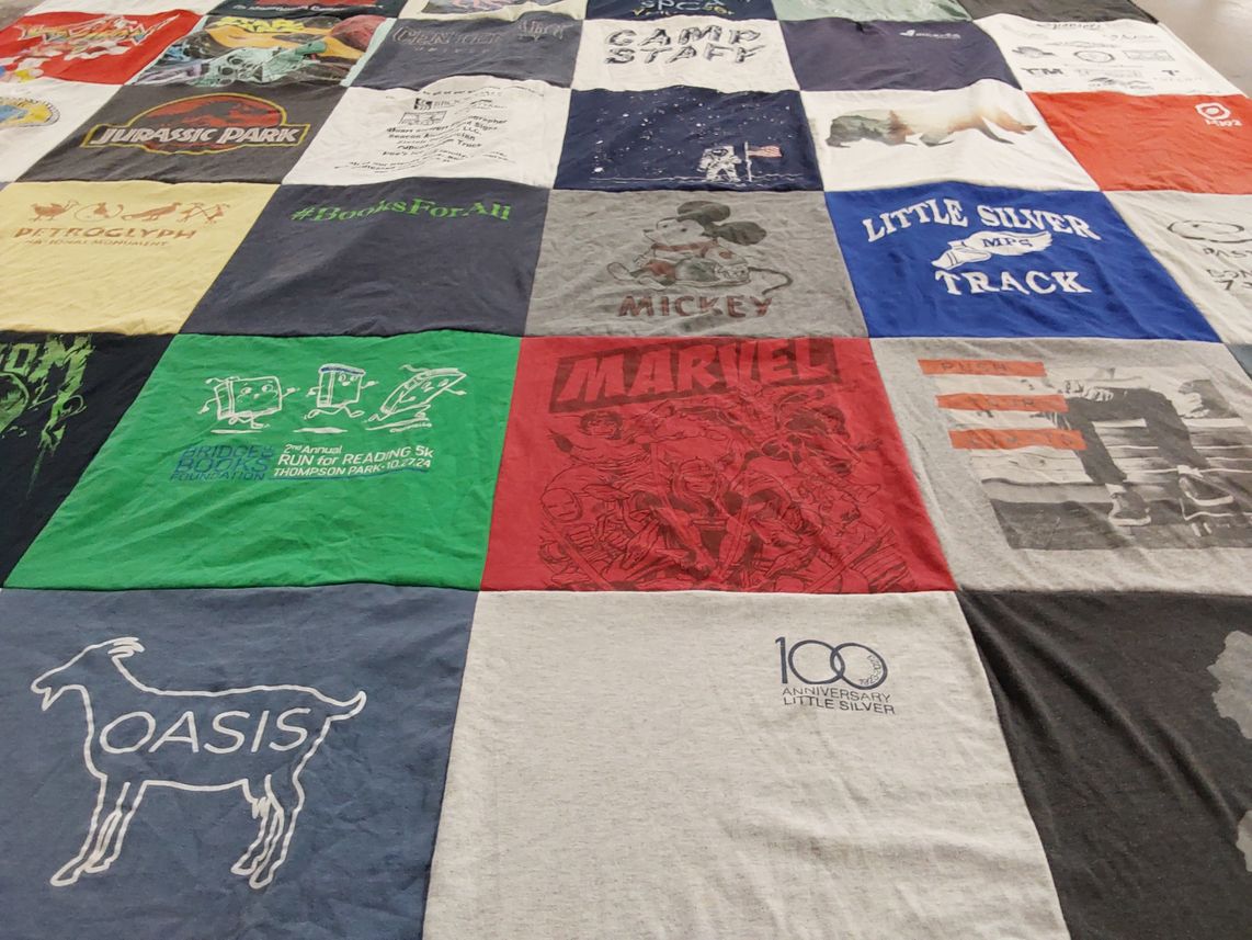 T-shirt quilt from little silver high school by Catherine from NJ