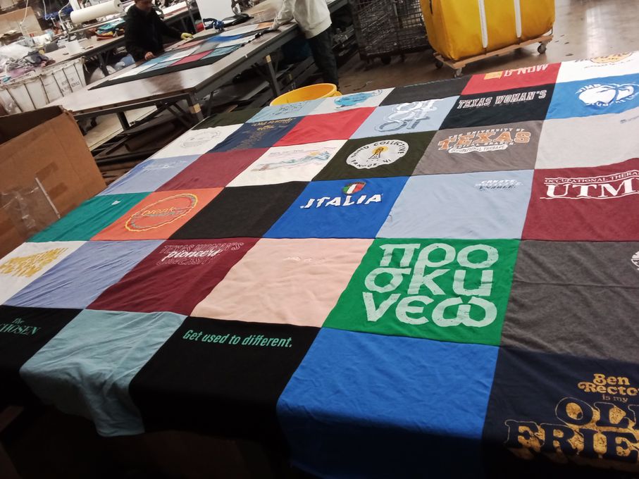 T-shirt quilt from texas woman's university, university of texas at arlington by Rob from TX