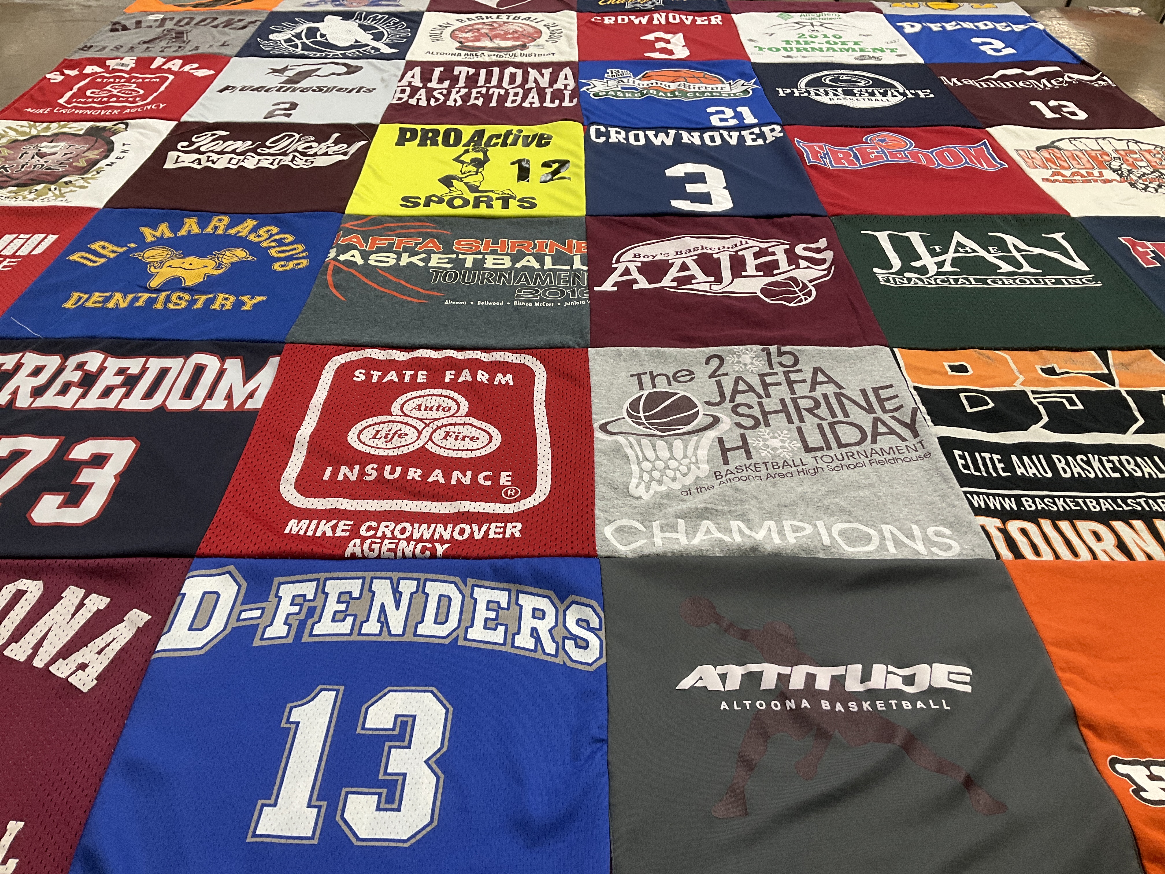 T-shirt quilt featuring altona basketball by Jessica from PA