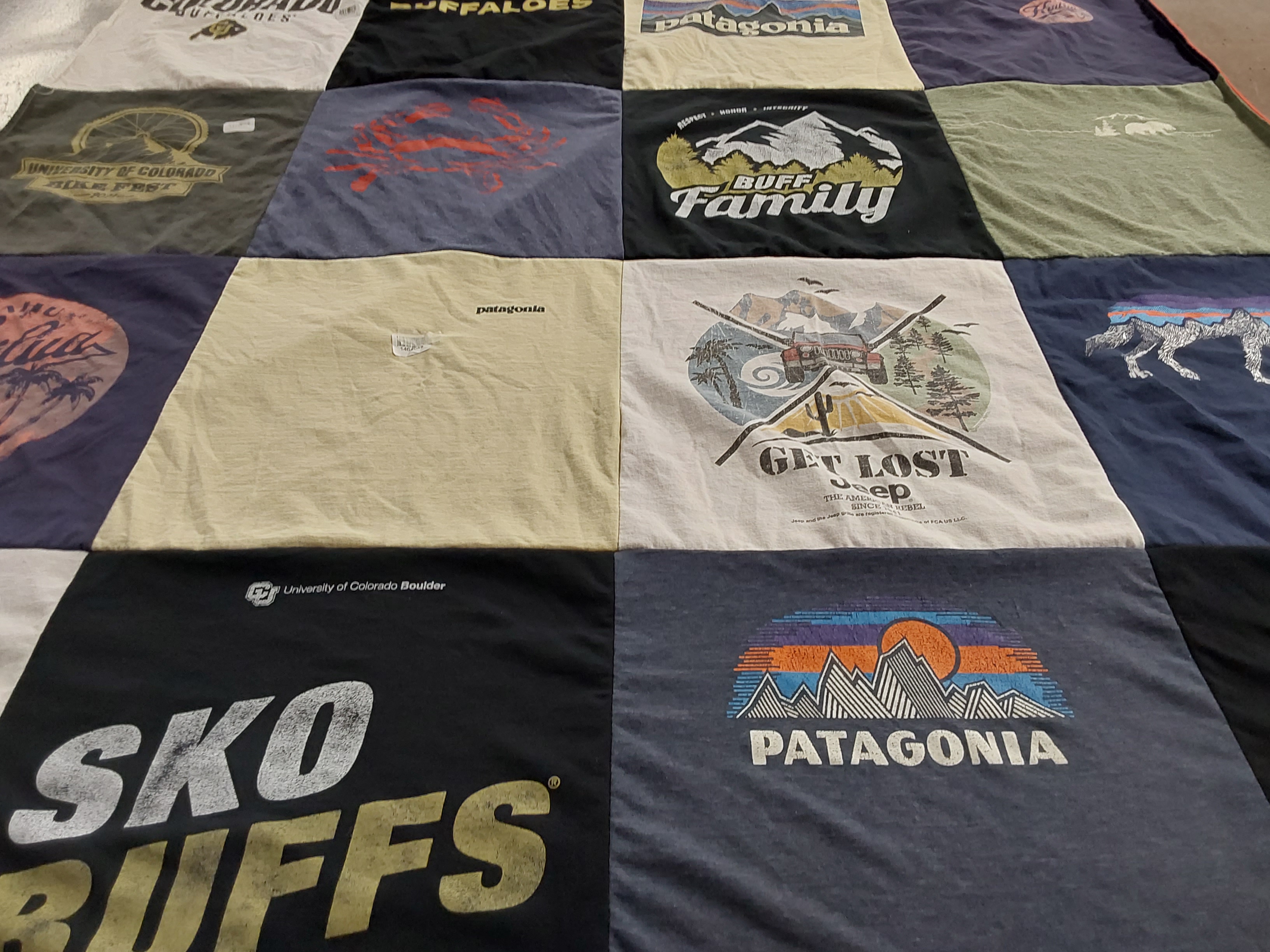 T-shirt quilt featuring buffaloes by Andrea from TX
