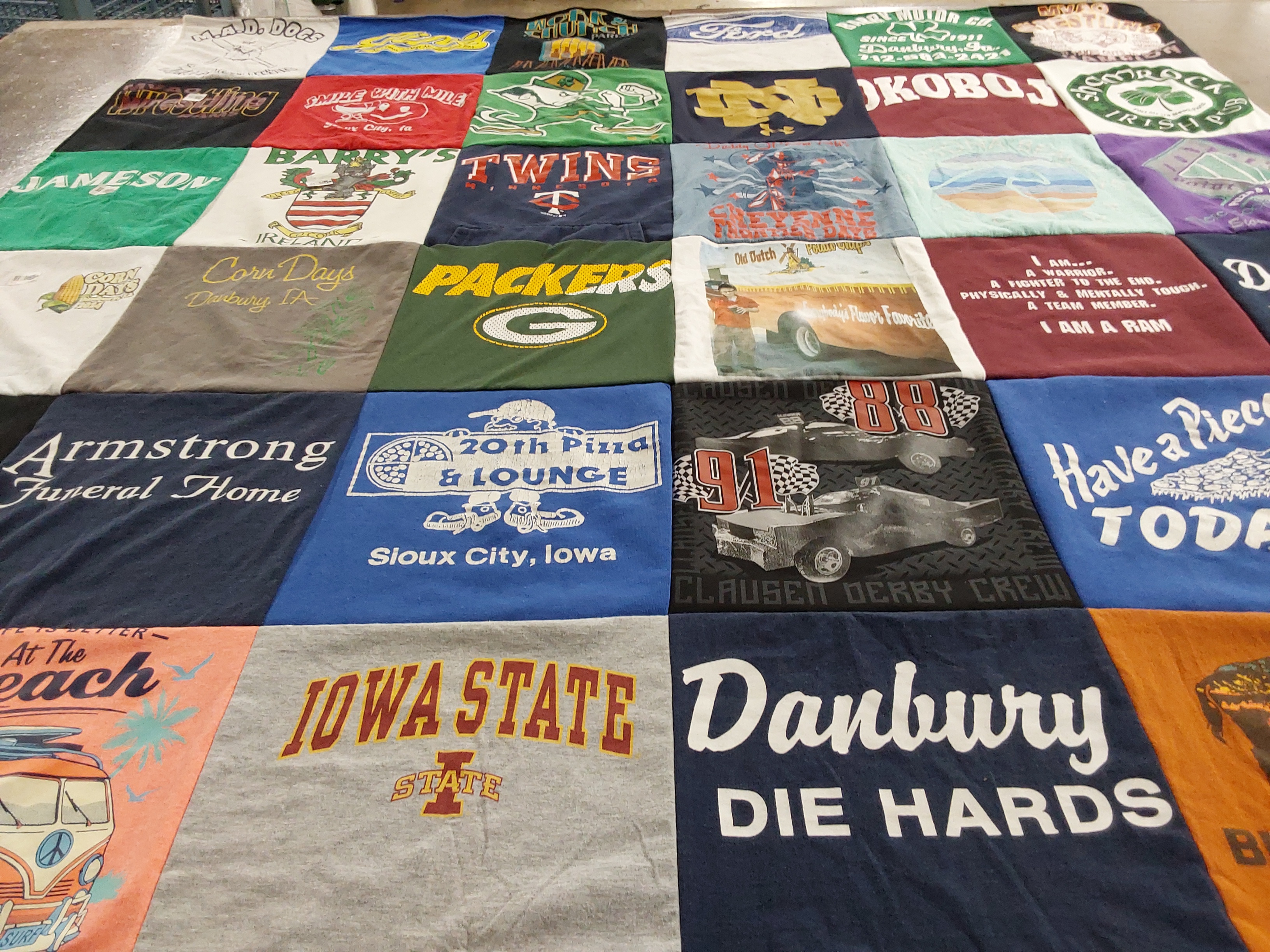 T-shirt quilt featuring green bay packers by Jean from IA