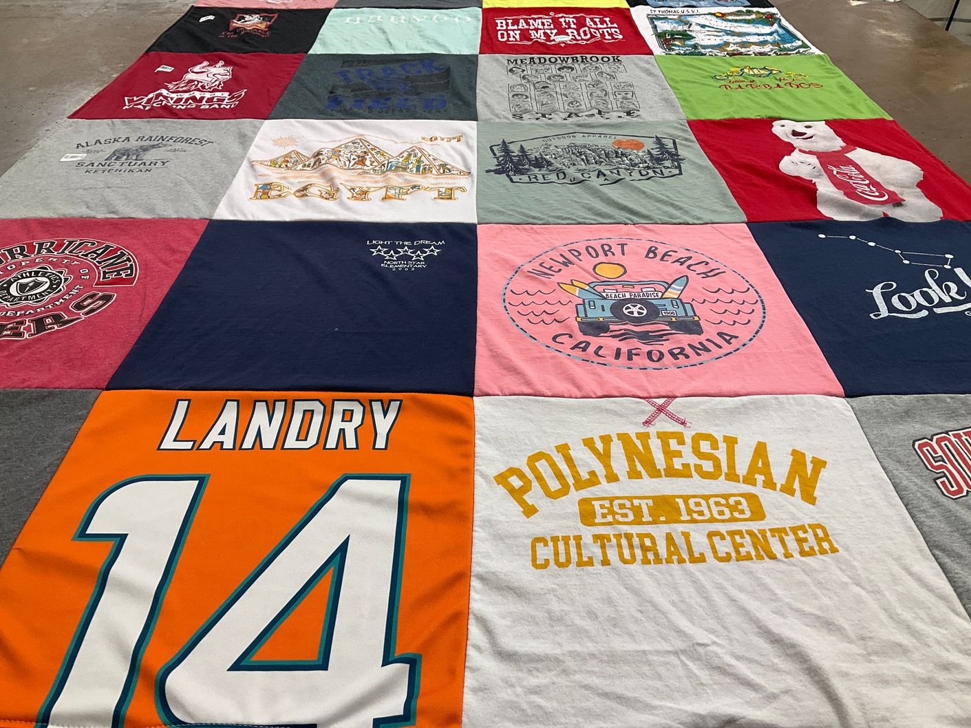 T-shirt quilt featuring new orleans saints by Mike from UT