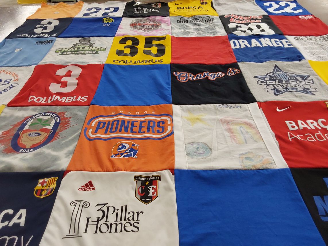 T-shirt quilt featuring columbus academy by Amanda from OH