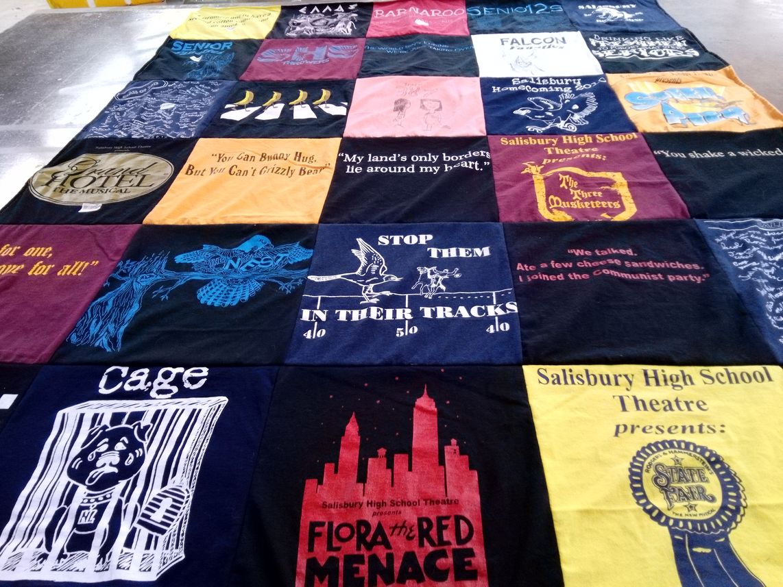 T-shirt quilt from salisbury high school by Mary from PA