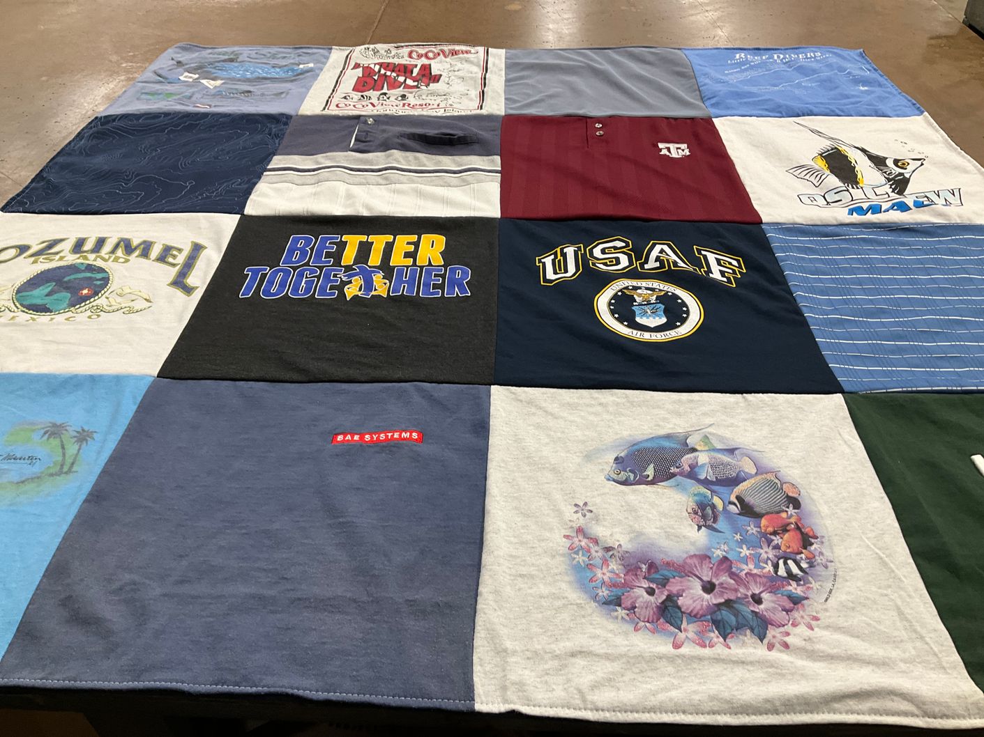 T-shirt quilt from texas a&m university by Dana from TX