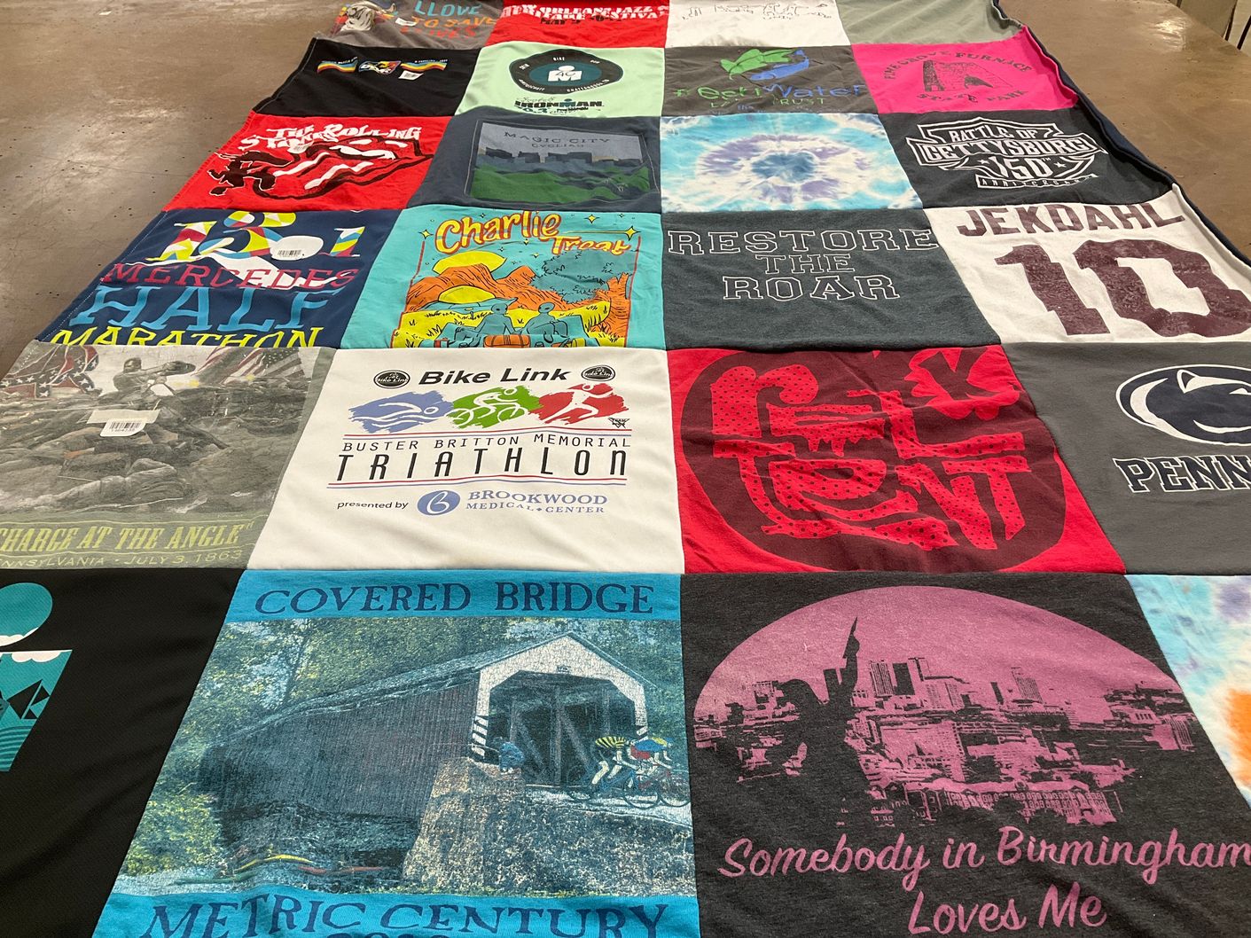 T-shirt quilt from pennsylvania state university by Jenna from AL