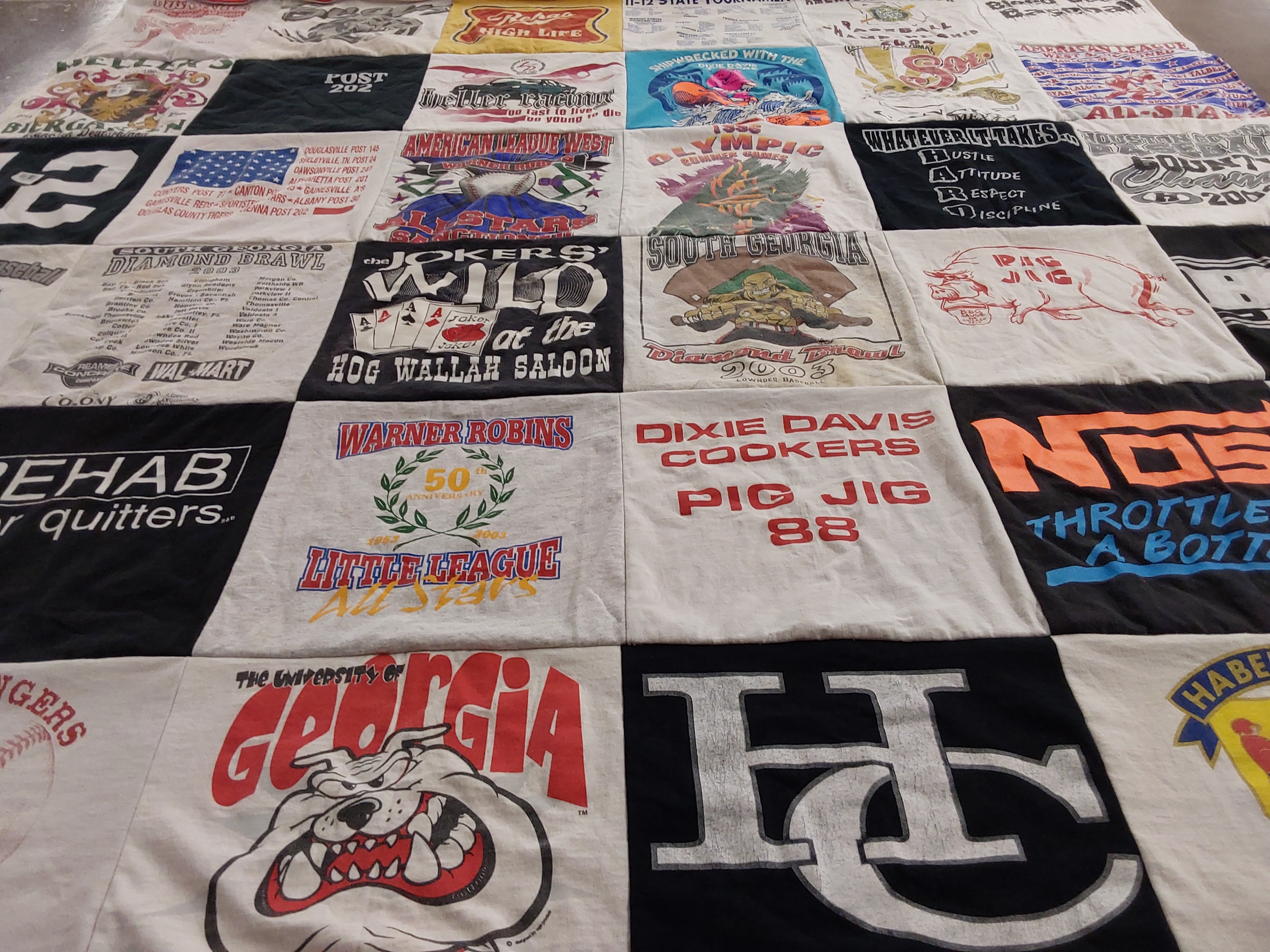 T-shirt quilt from the university of georgia by Dona from GA
