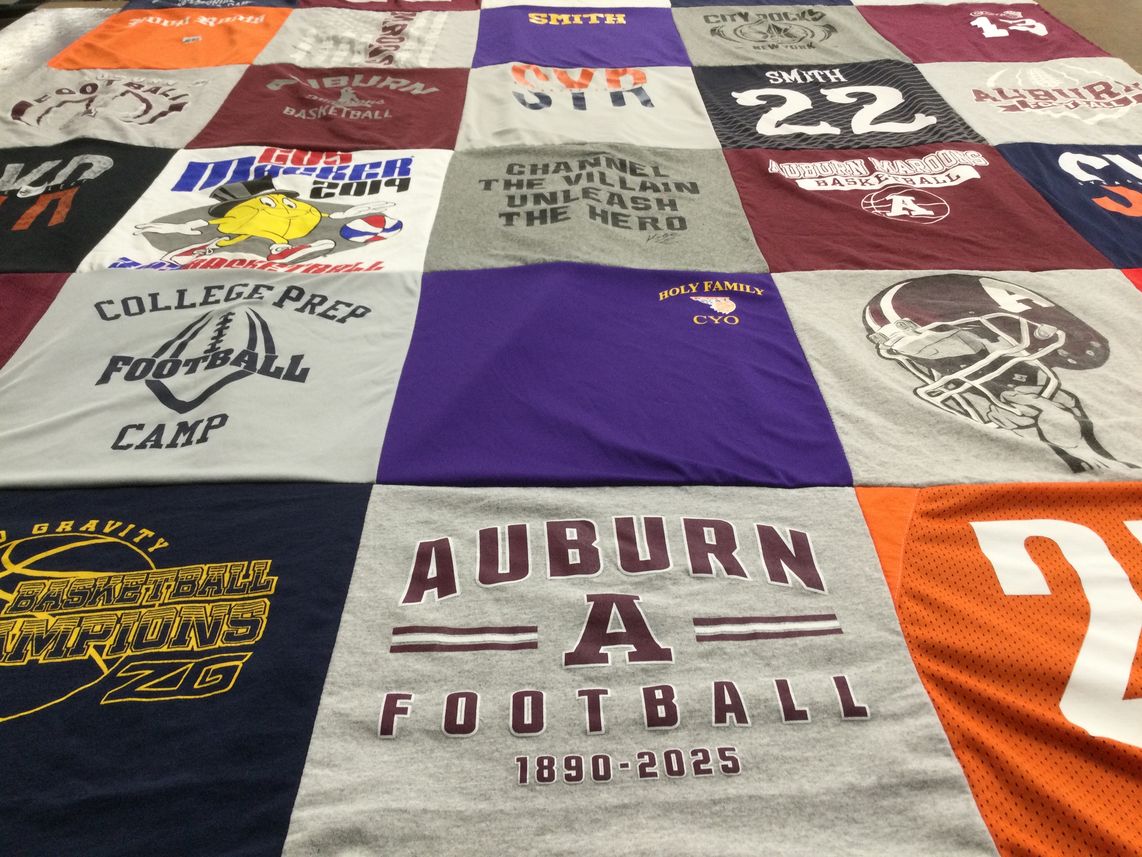 T-shirt quilt featuring auburn football by Shelly from NY