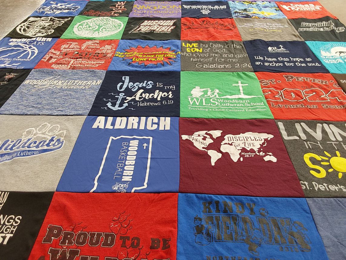 T-shirt quilt featuring woodburn wildcats basketball by Jessica from IN