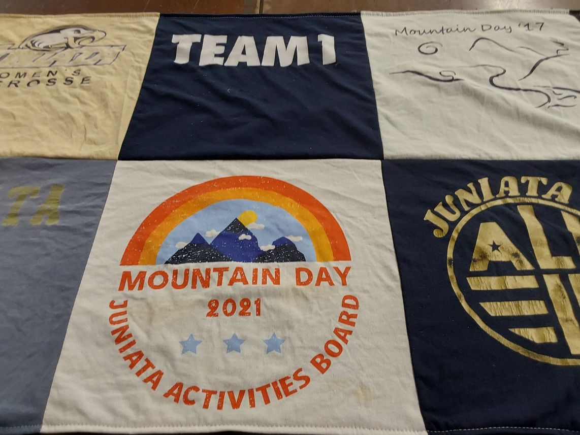 T-shirt quilt from juniata college by Isabella from CT
