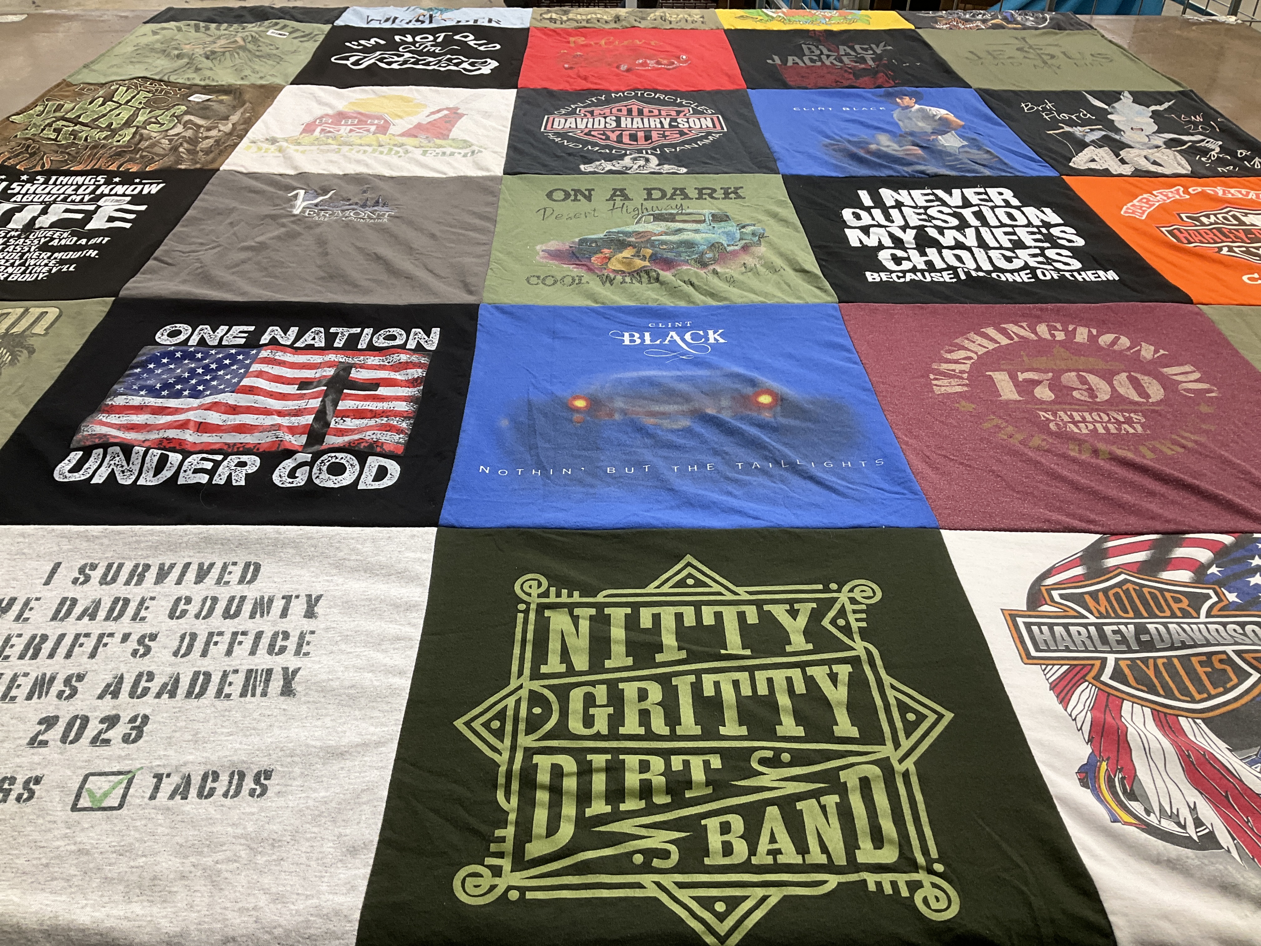 T-shirt quilt from dade county sheriff's office training academy by David from GA