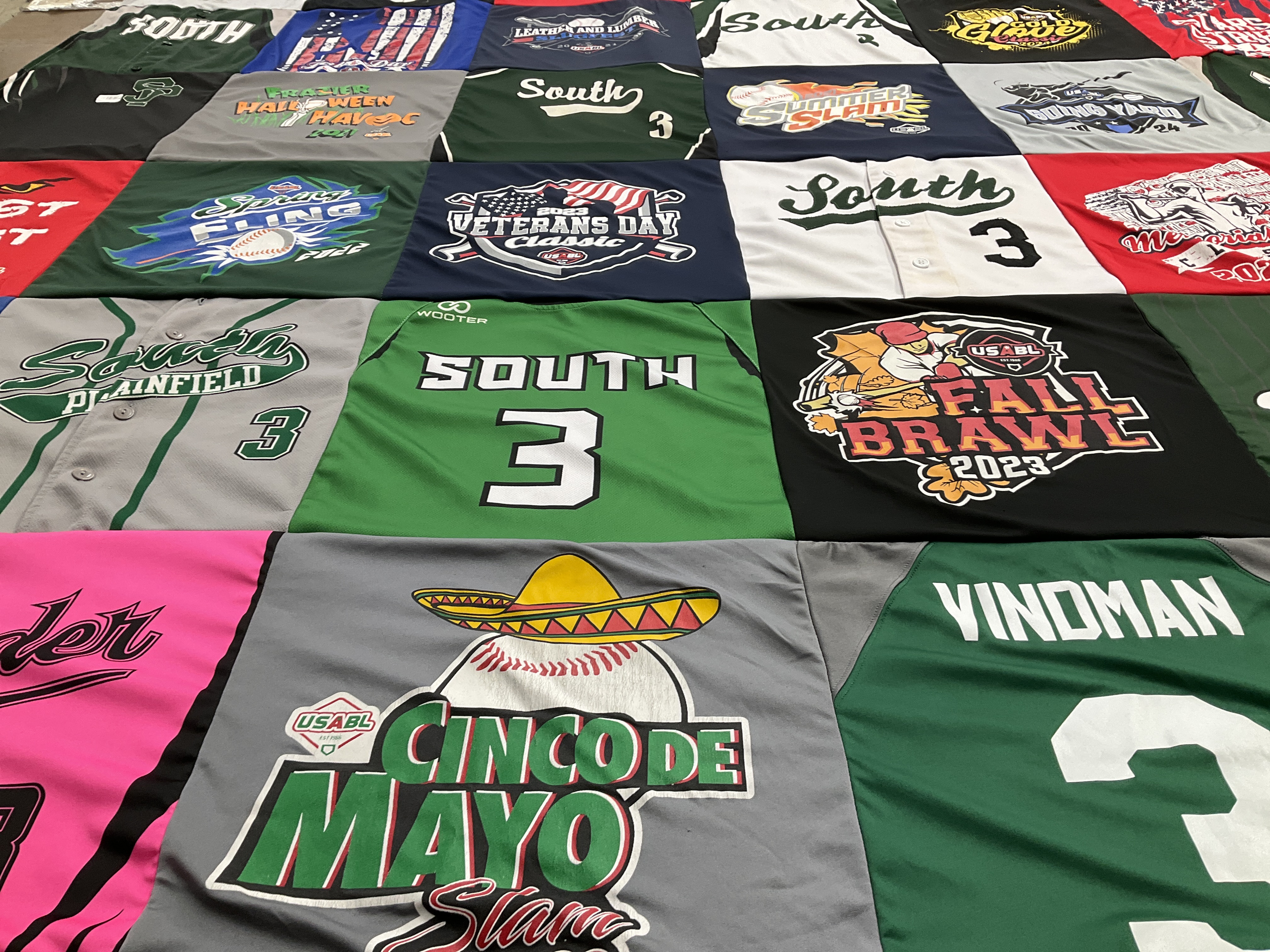 T-shirt quilt from south plainfield high school by Melissa from NJ