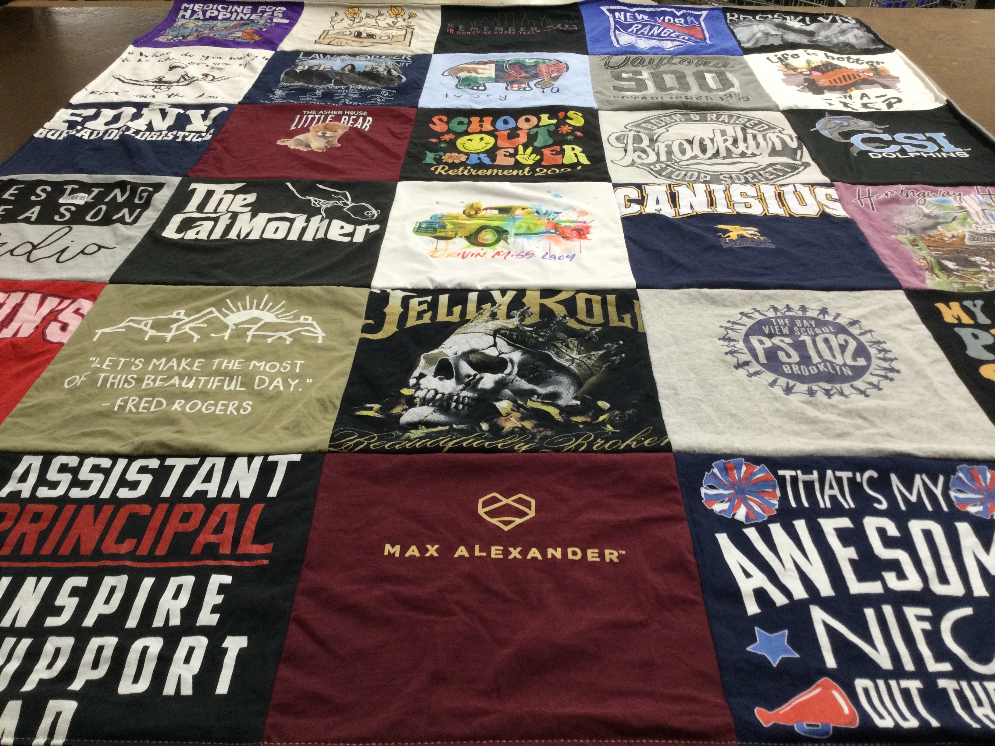 T-shirt quilt featuring new york rangers by Ann from NY