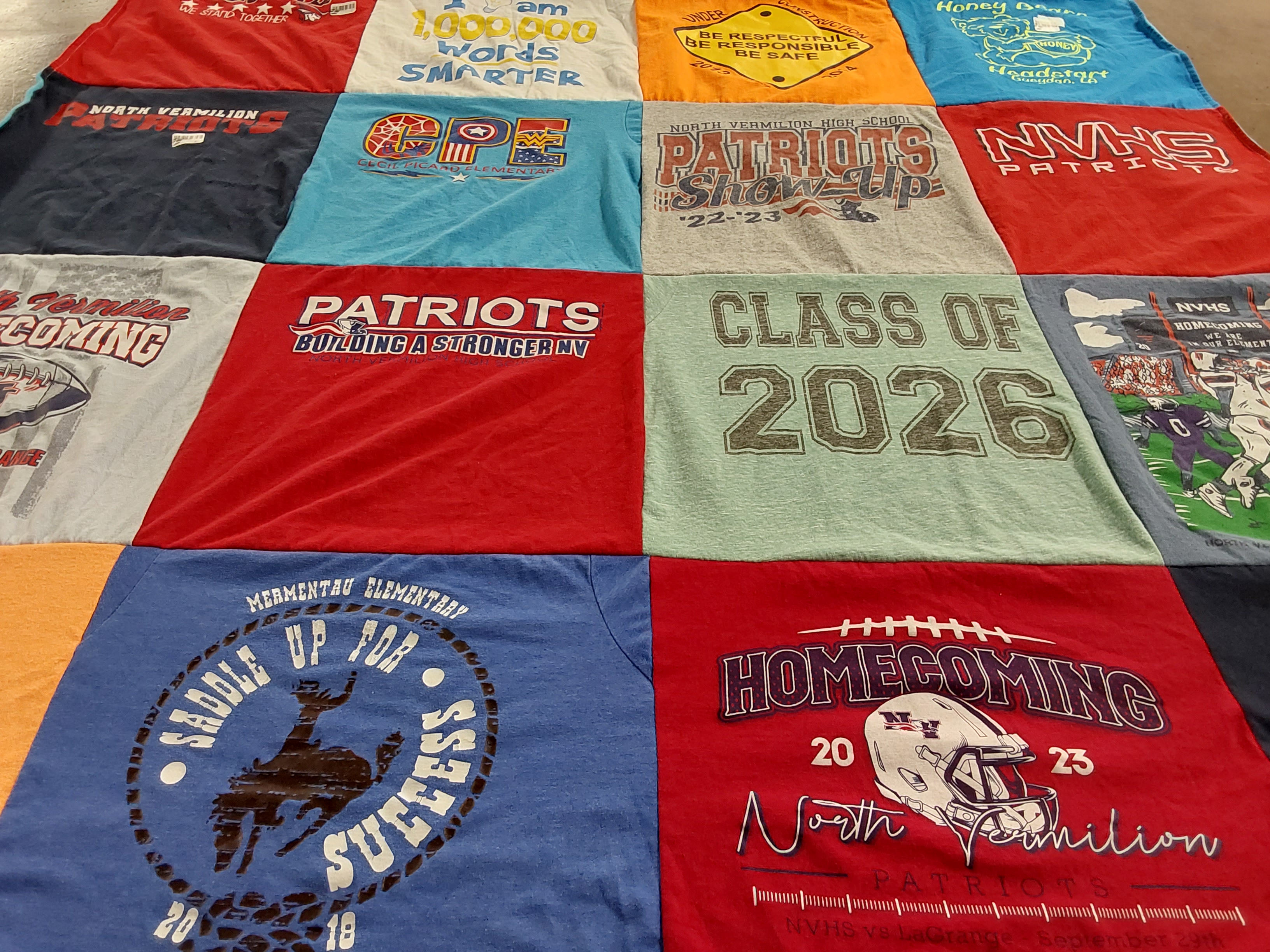 T-shirt quilt featuring patriots by Katie from LA