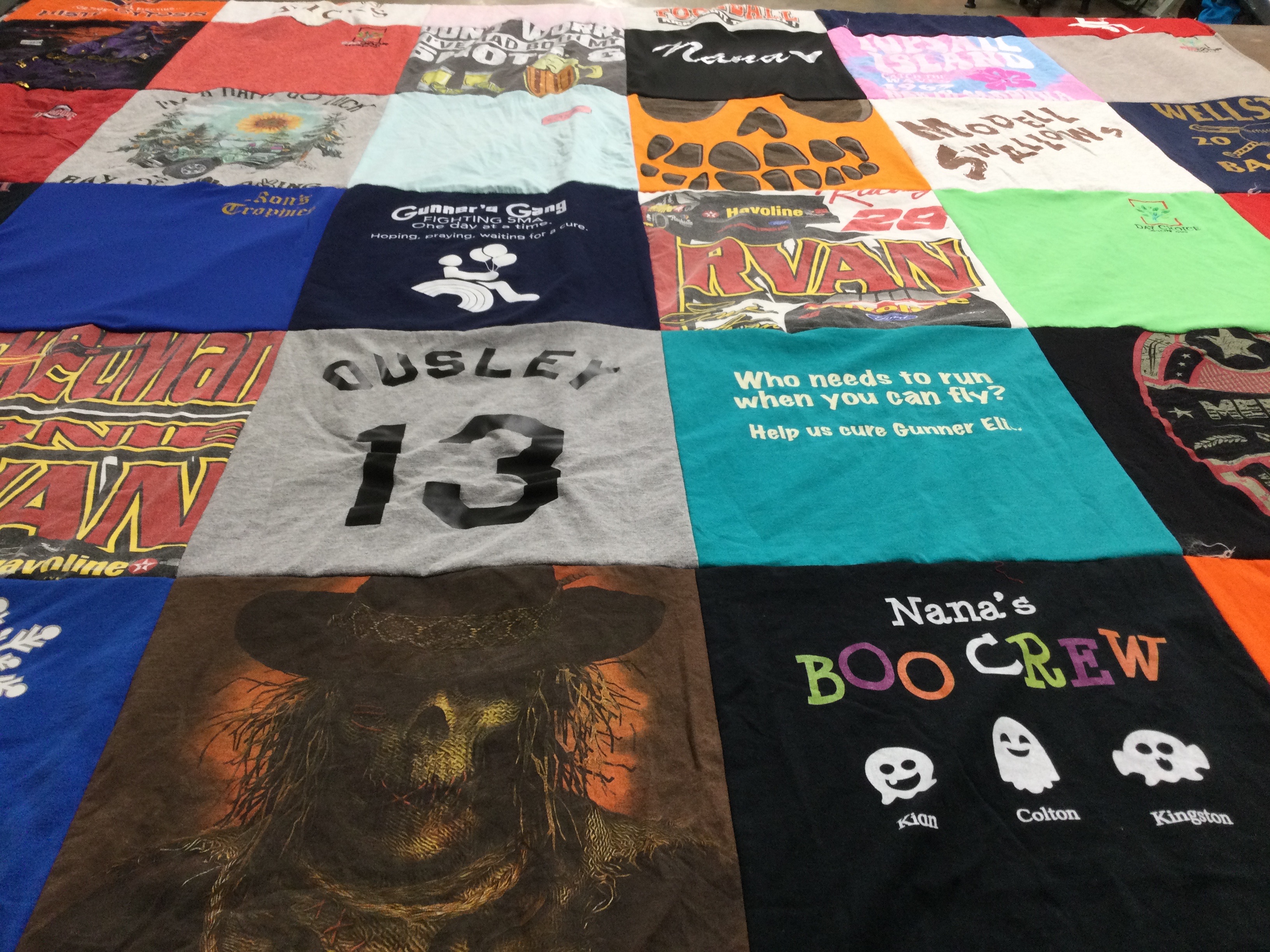 T-shirt quilt from ousley high school by Laura from OH