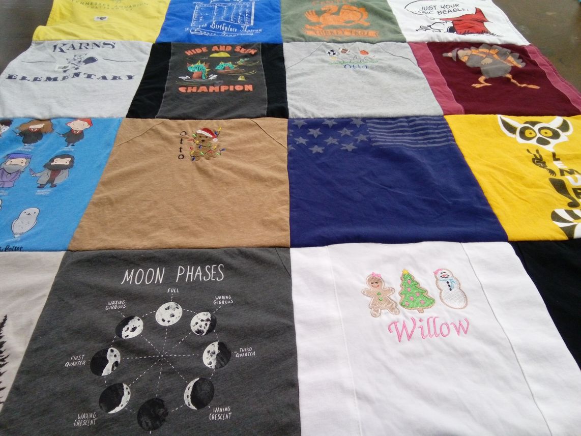 T-shirt quilt from karns elementary school by Melea from TN