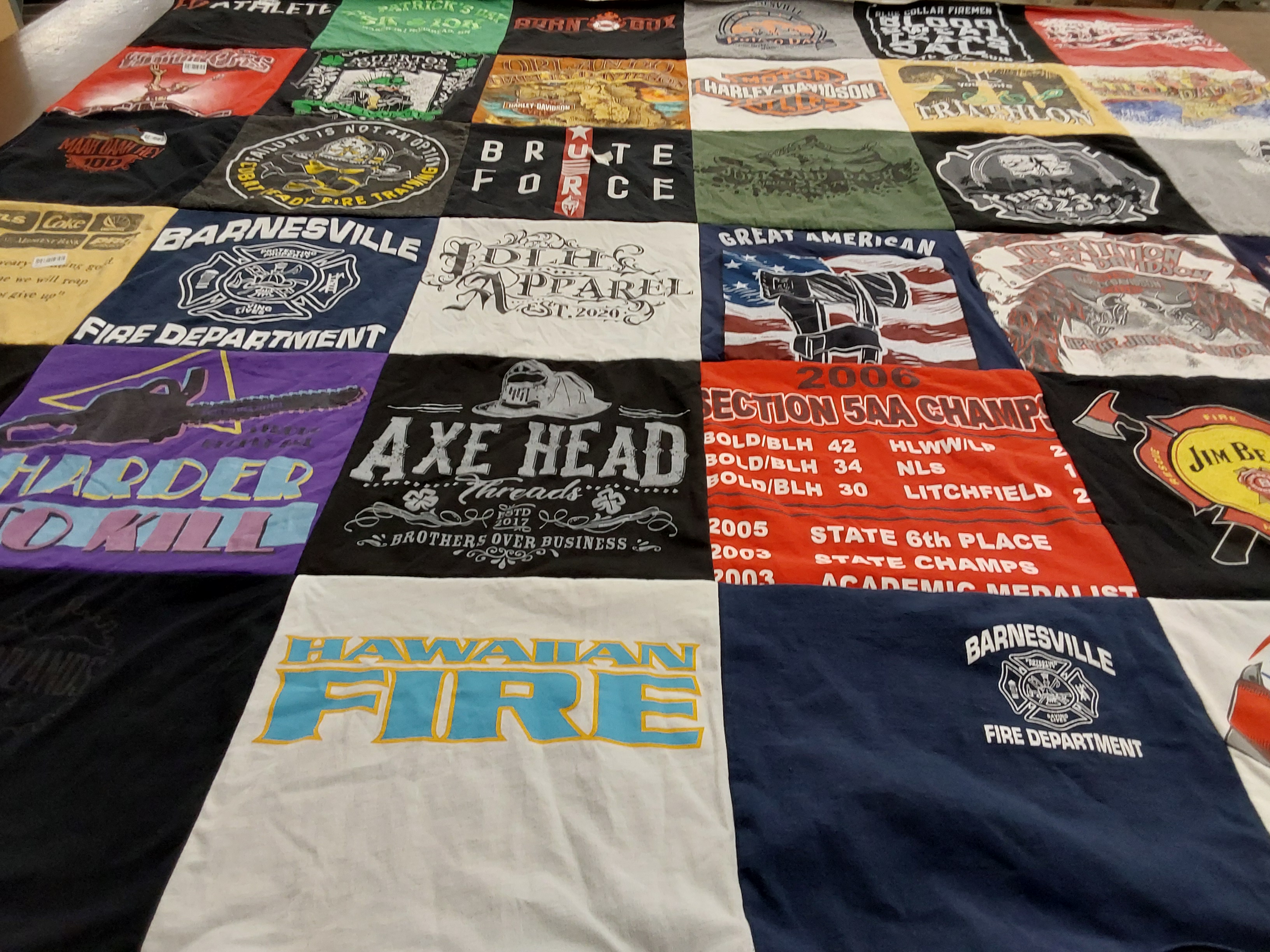 T-shirt quilt featuring barnesville high school by Jamie from MN