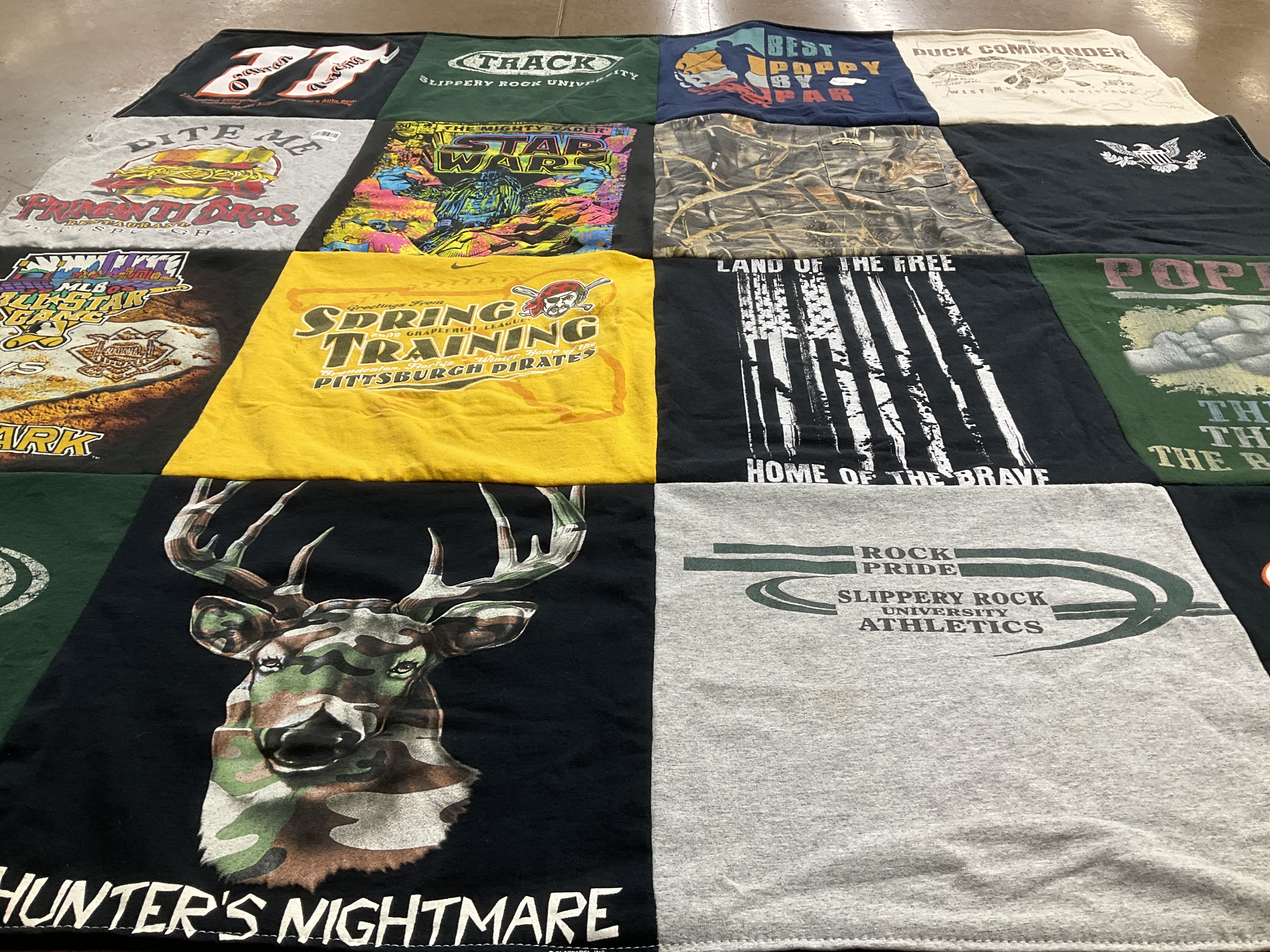 T-shirt quilt featuring pittsburgh pirates by Julie from PA