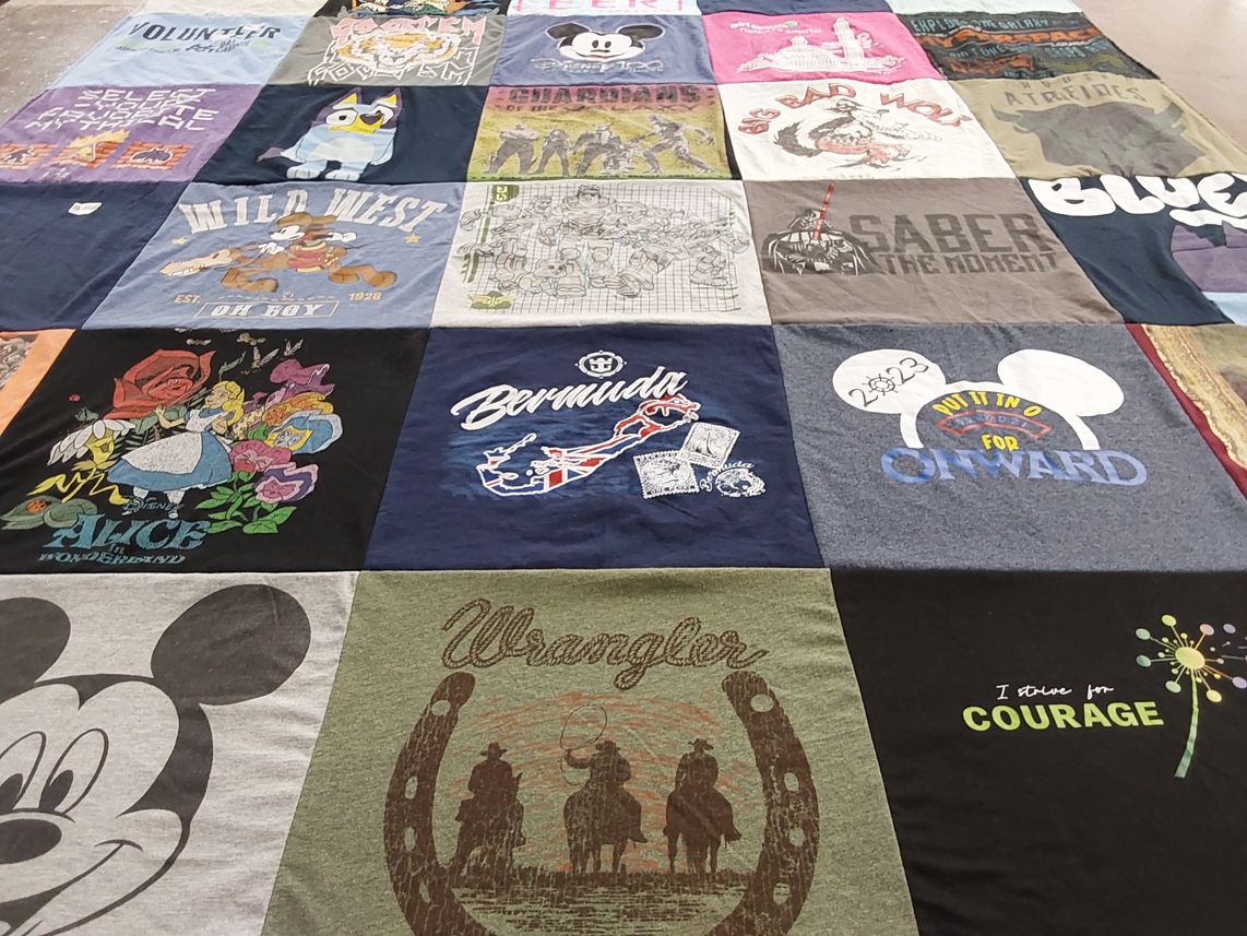 T-shirt quilt featuring denver broncos by laura from WV