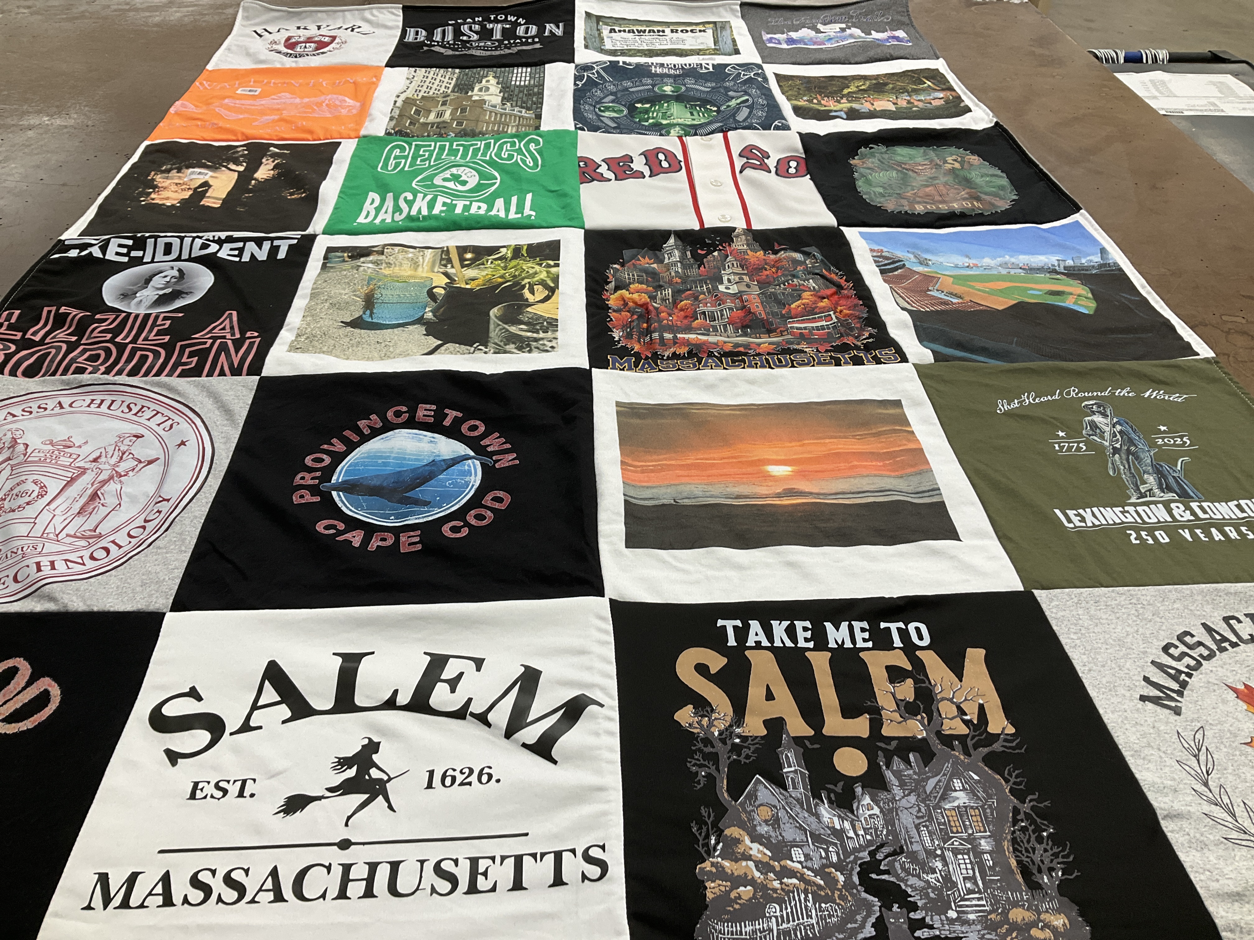 T-shirt quilt featuring boston celtics by Karen from CA