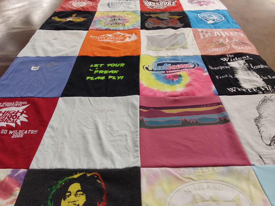 T-shirt quilt featuring wildcats by Sacha from MA