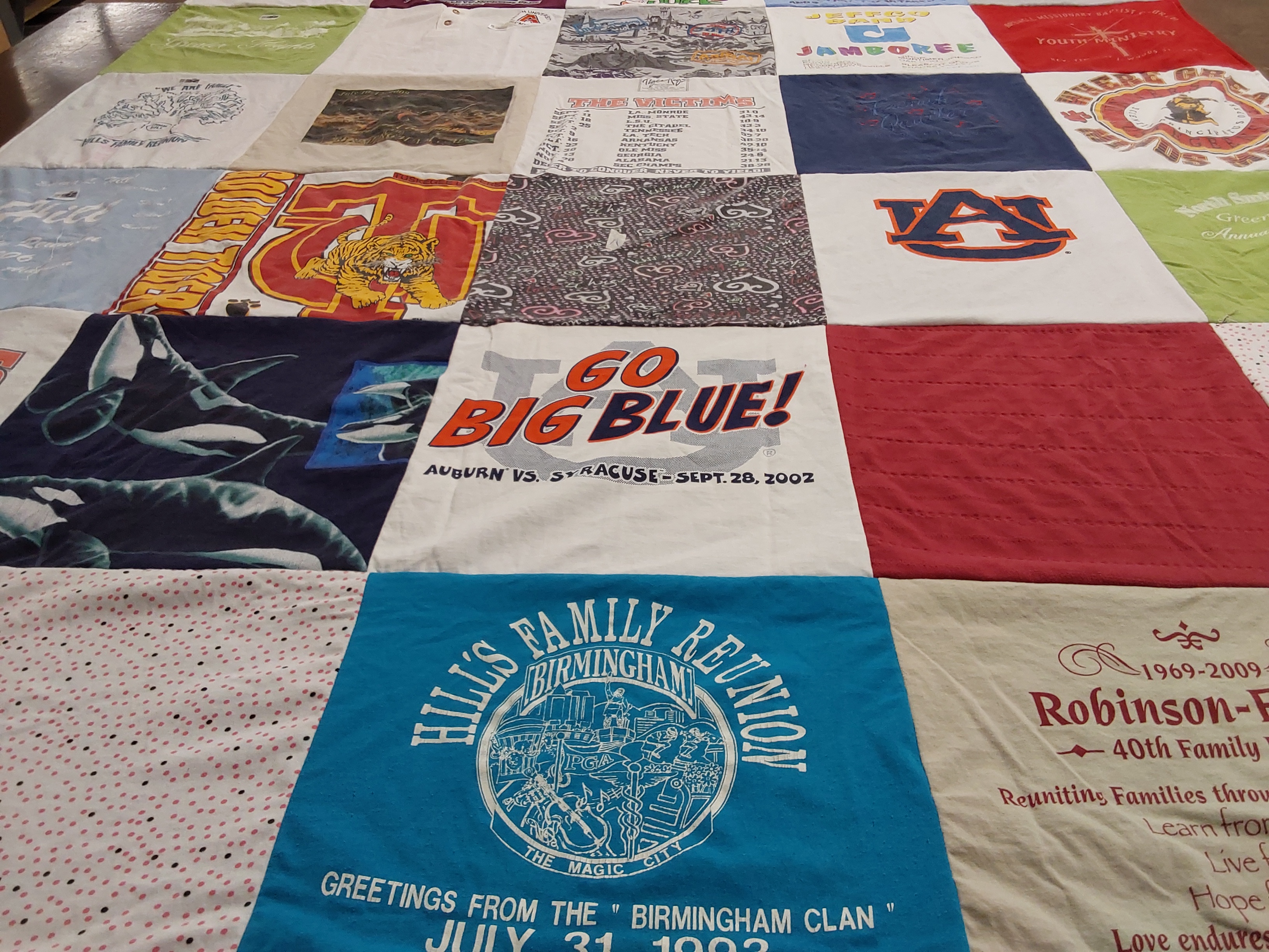 T-shirt quilt from auburn university by Marisa from AL