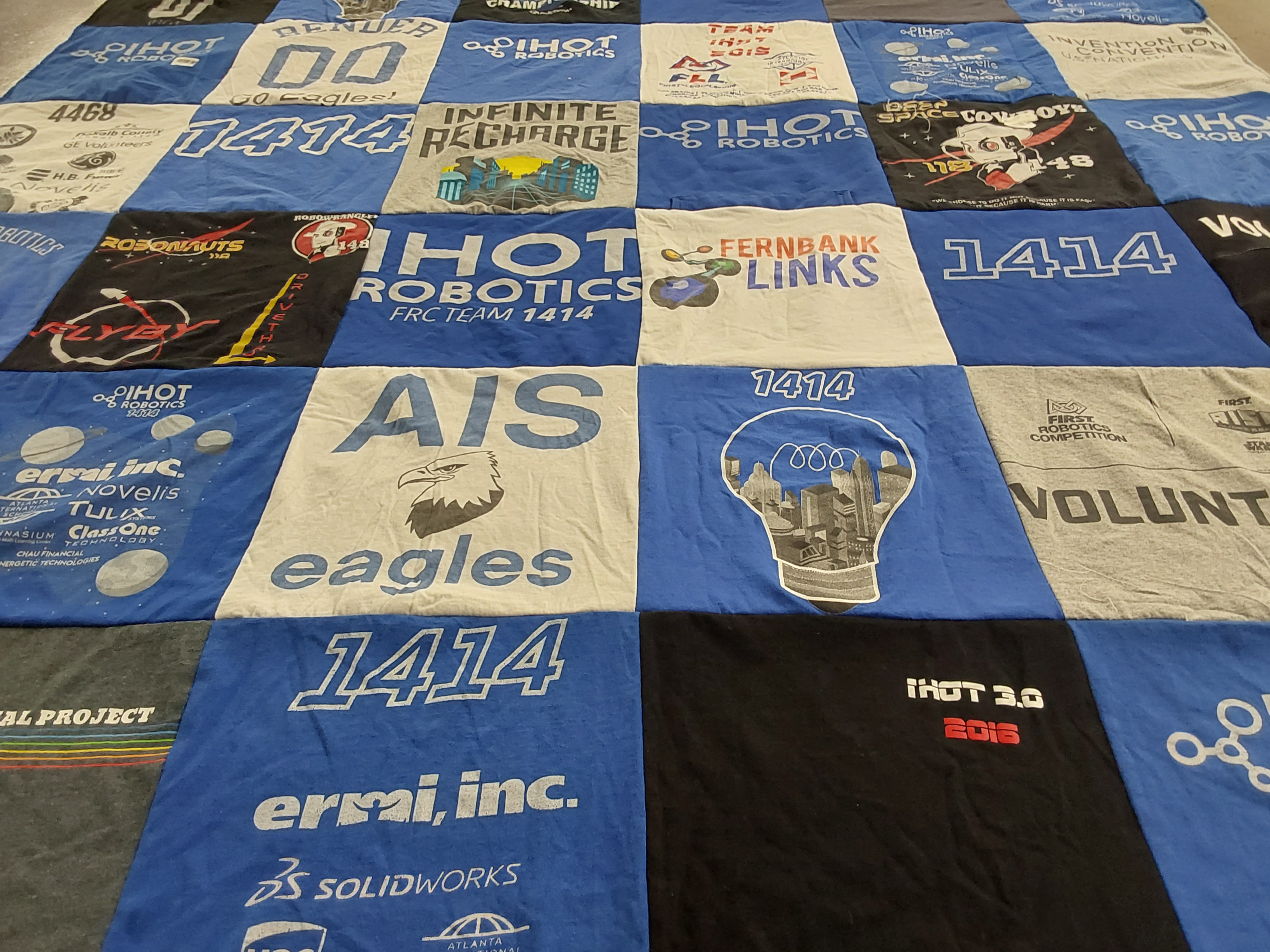 T-shirt quilt featuring eagles by Ellen from TN