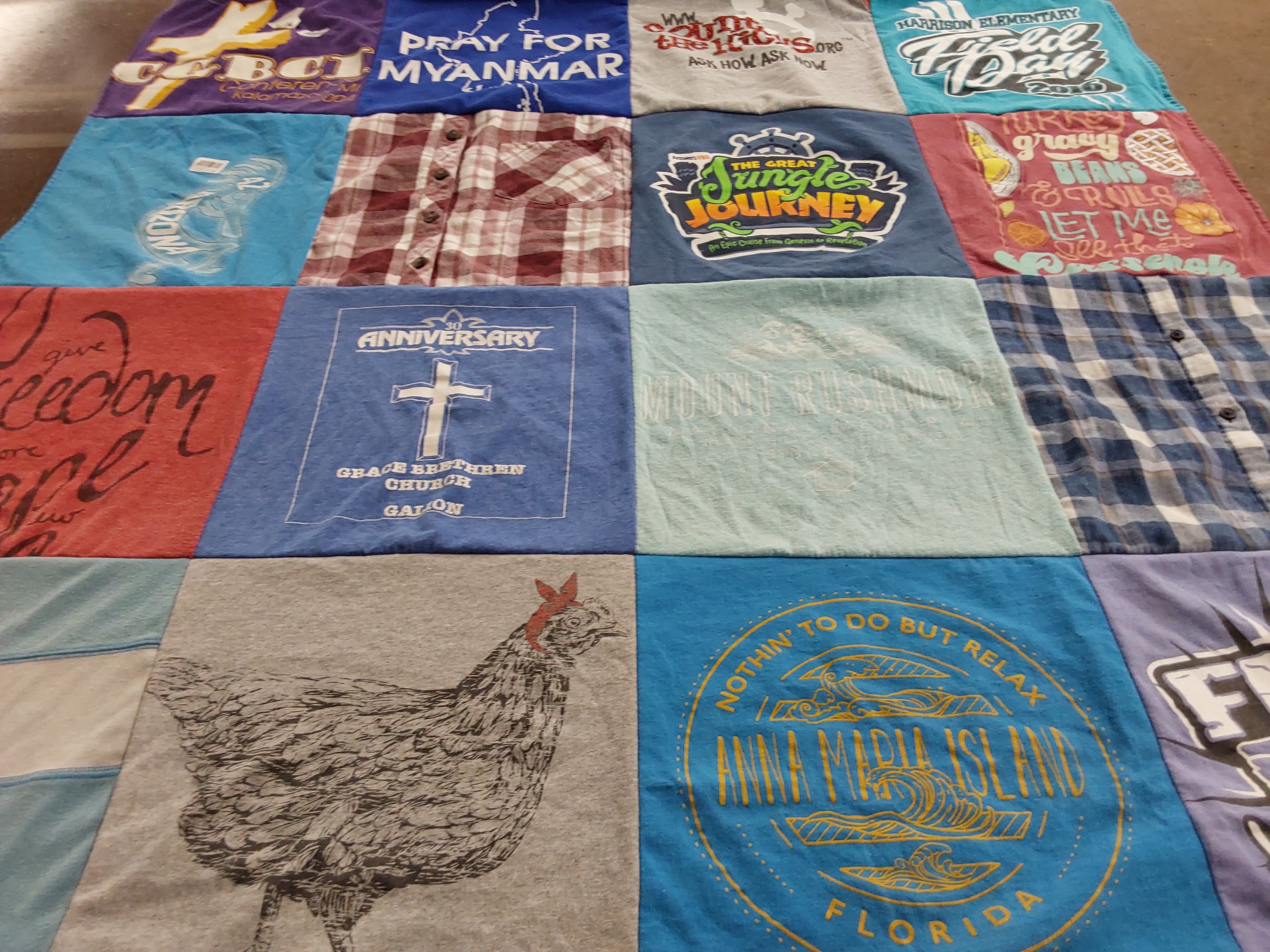 T-shirt quilt from harrison elementary by Erin from PA