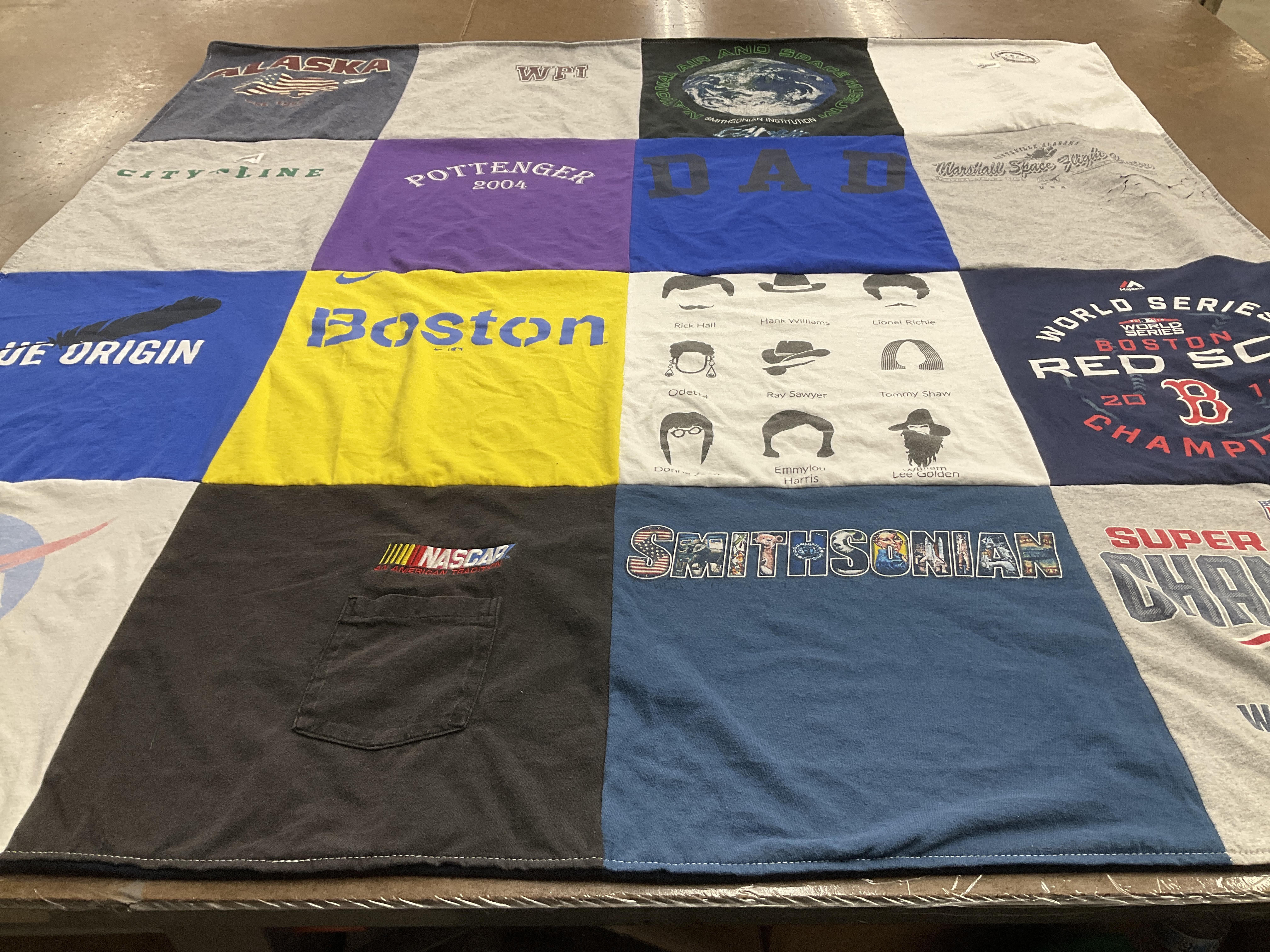T-shirt quilt featuring boston red sox by Kathleen from FL