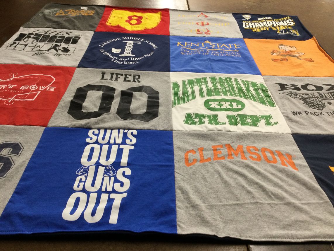 T-shirt quilt featuring clemson university by Lisa from OH