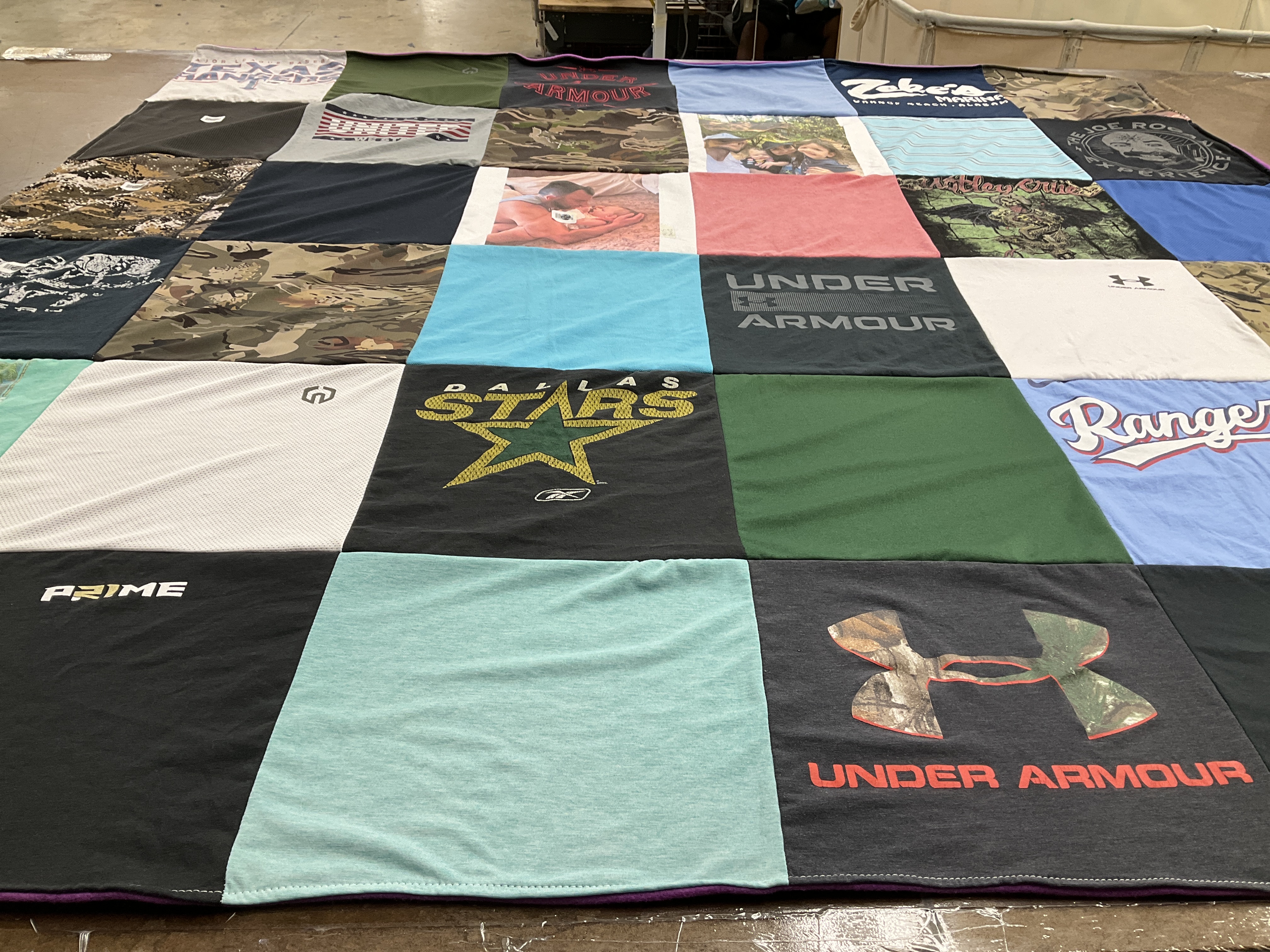 T-shirt quilt featuring dallas stars, rangers by Courtney from TX