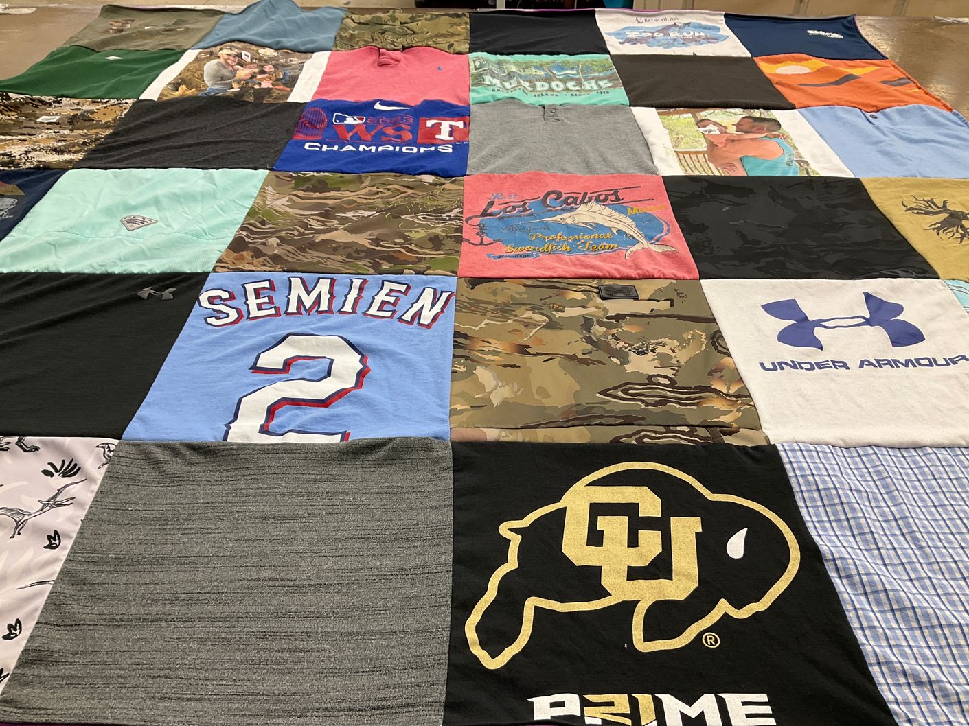 T-shirt quilt from colorado university by Courtney from TX