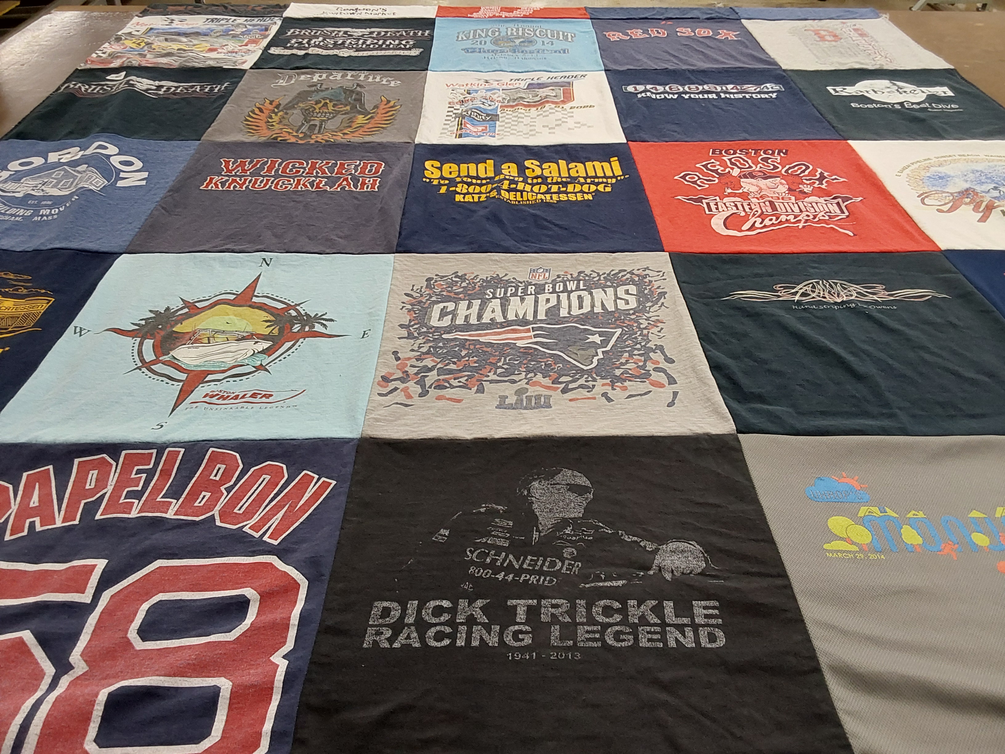 T-shirt quilt featuring boston red sox by Jean from VA
