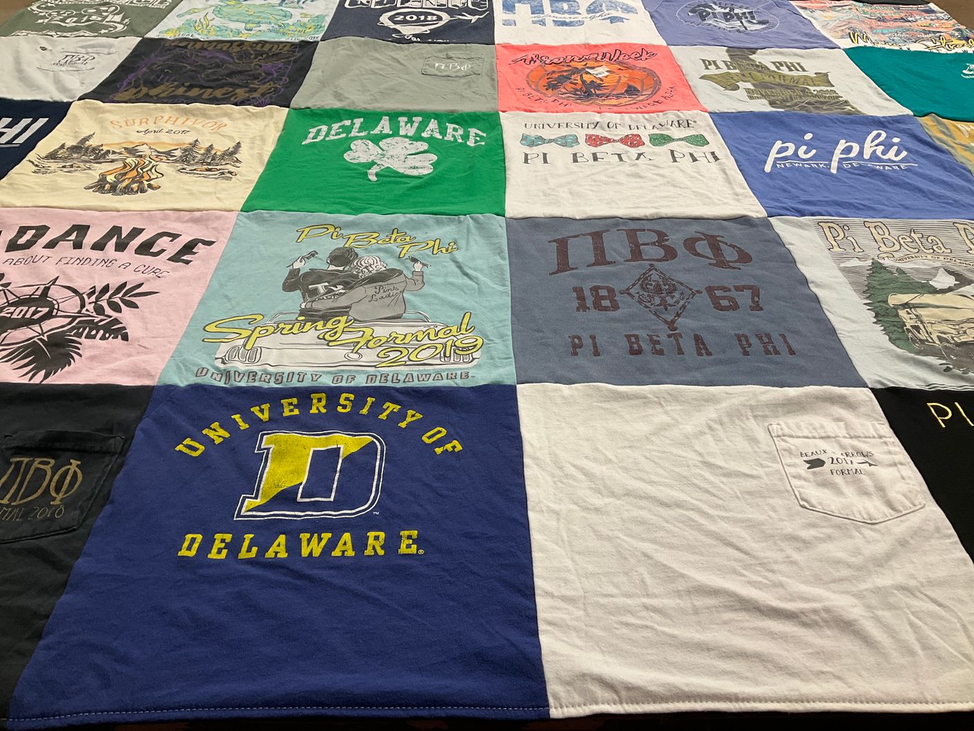 T-shirt quilt from university of delaware by Taylor from DE