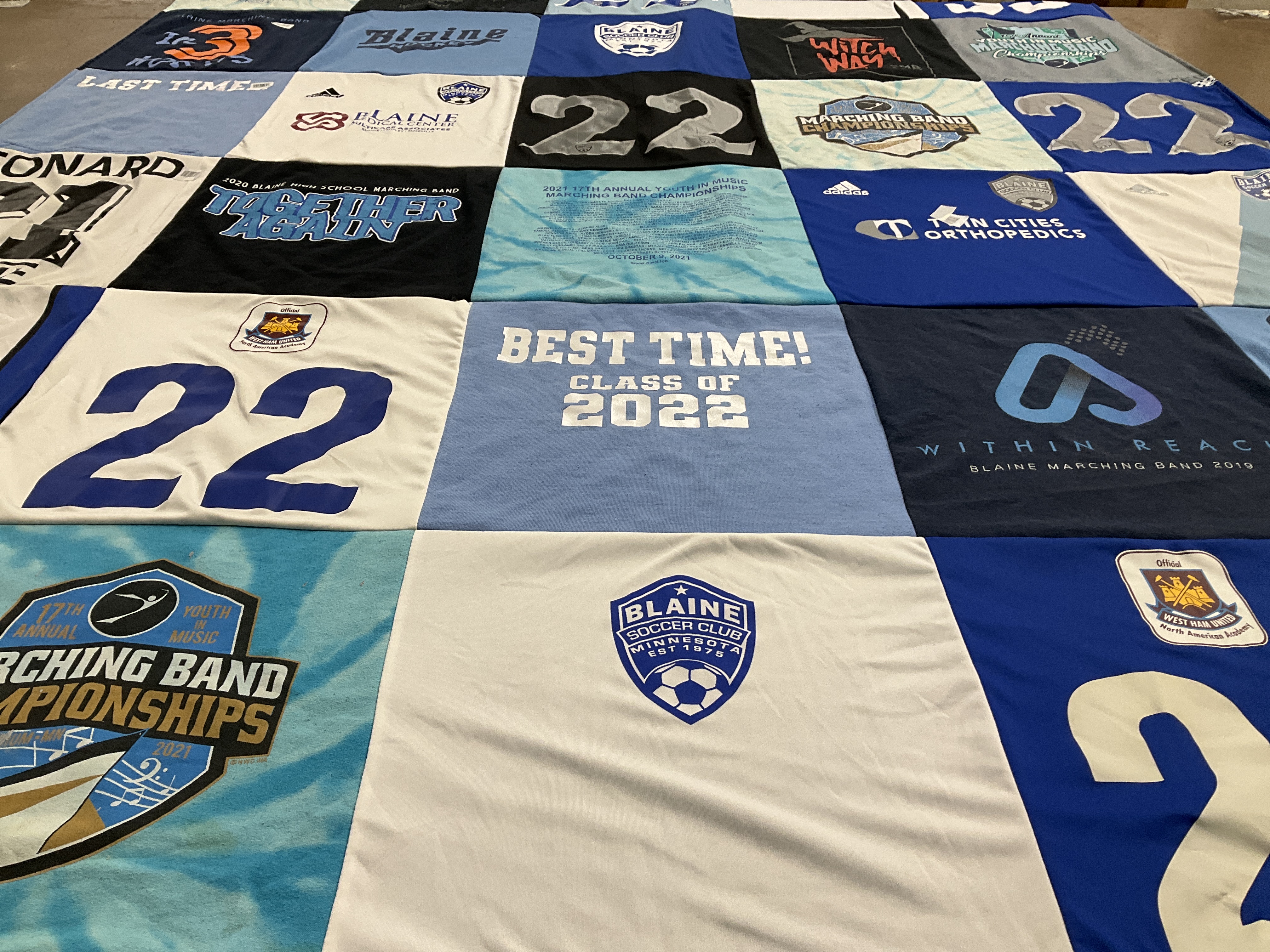 T-shirt quilt featuring blaine marching band by Gabriella from MN