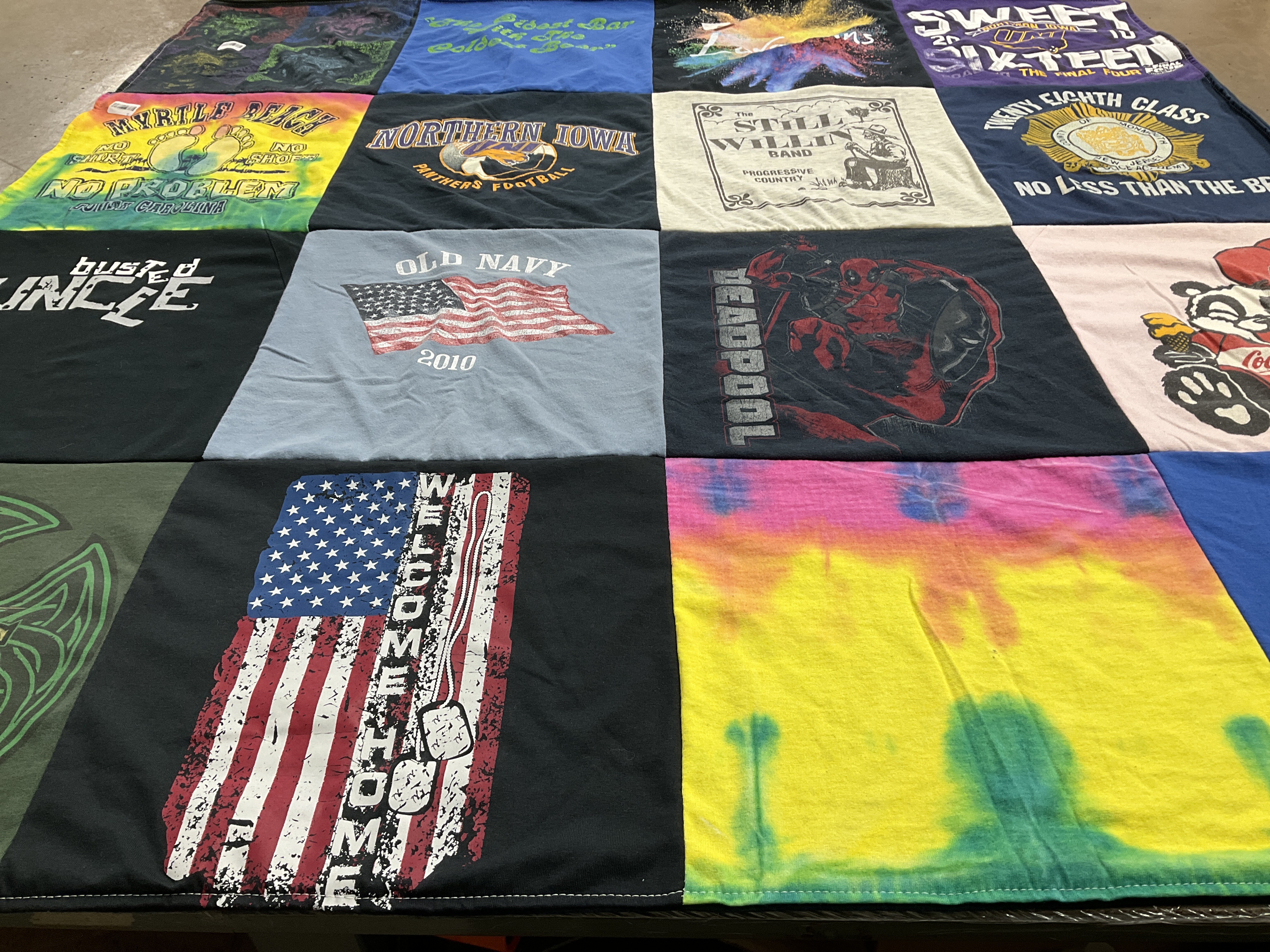 T-shirt quilt featuring northern iowa panthers football by Tracine from AZ