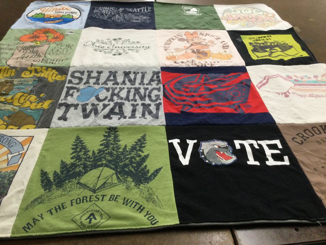 T-shirt quilt from ohio university by Sarah from OH