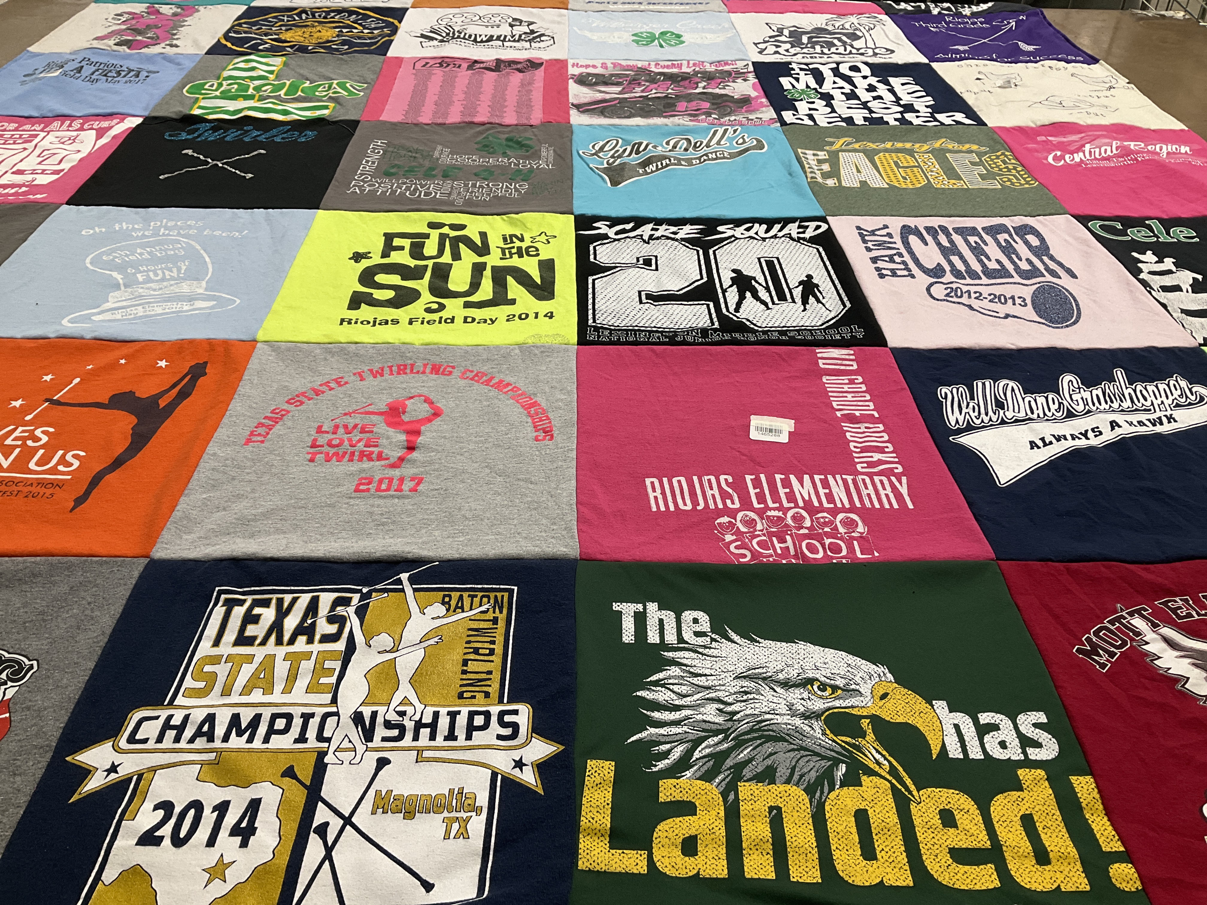 T-shirt quilt from riojas elementary school by Brettne from TX
